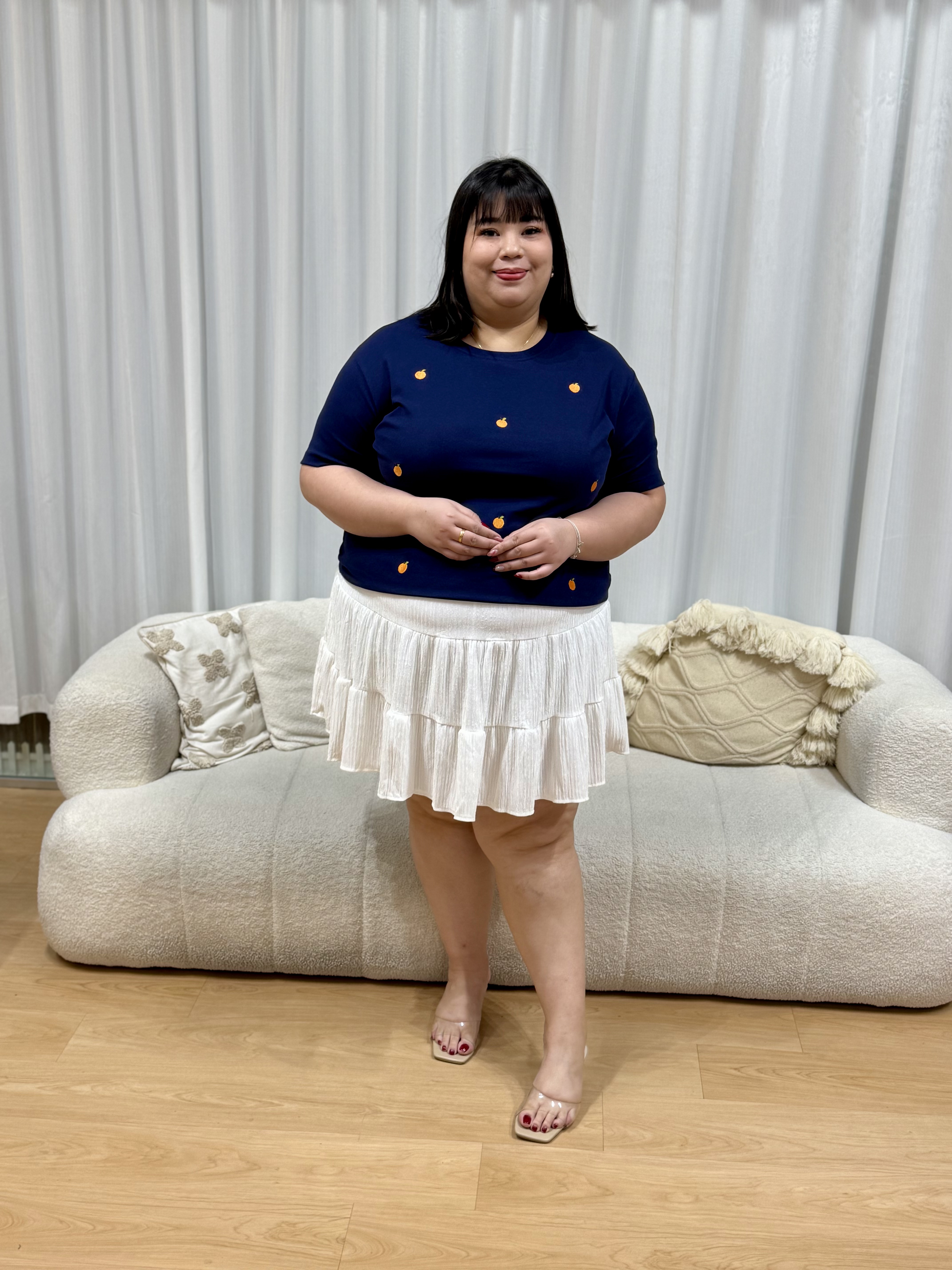 HUAT KA LIAO Orange Top | Plus Size Top
