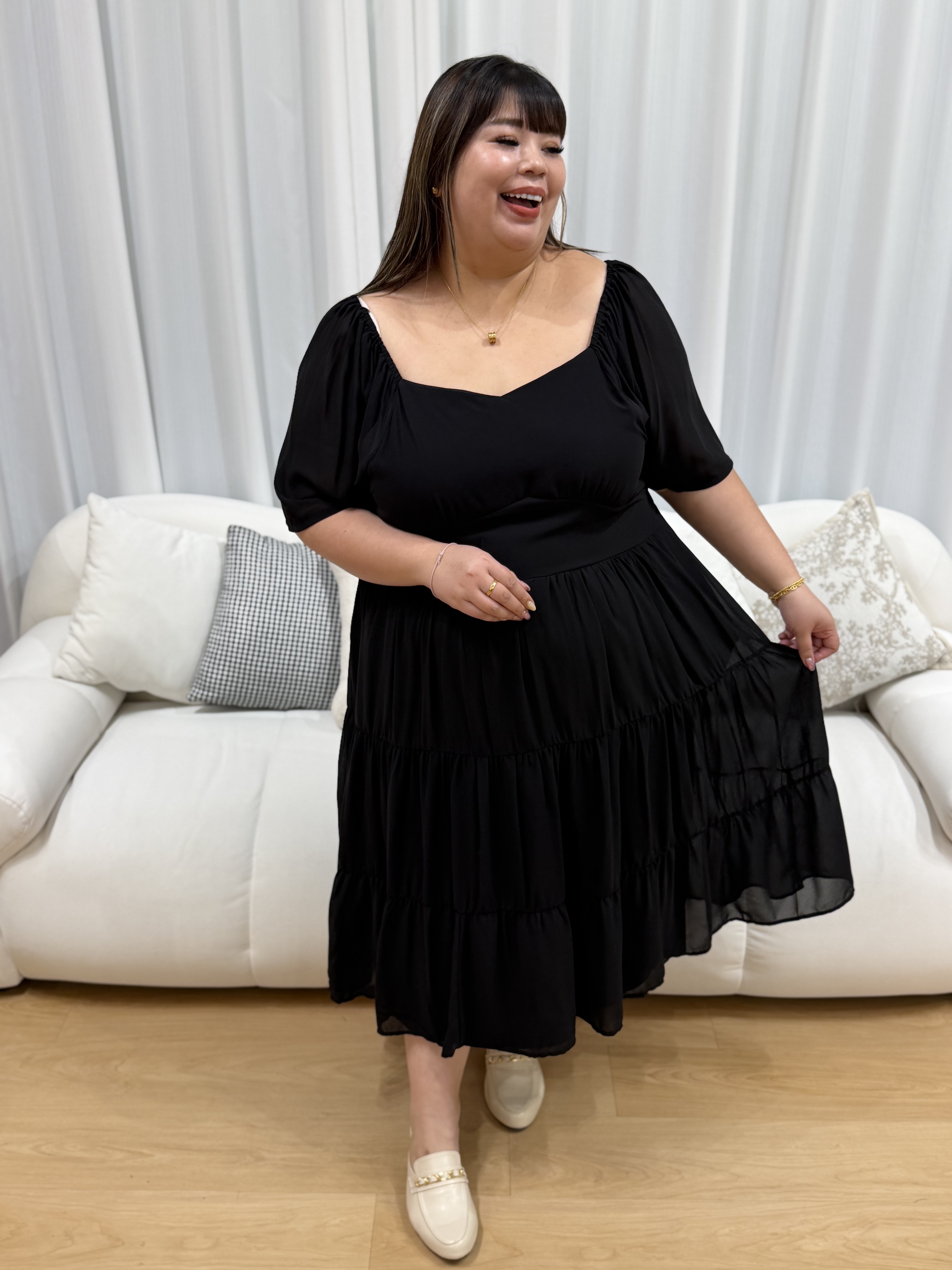 Love+ Riviera Chiffon Dainty Dress | Plus Size Dress