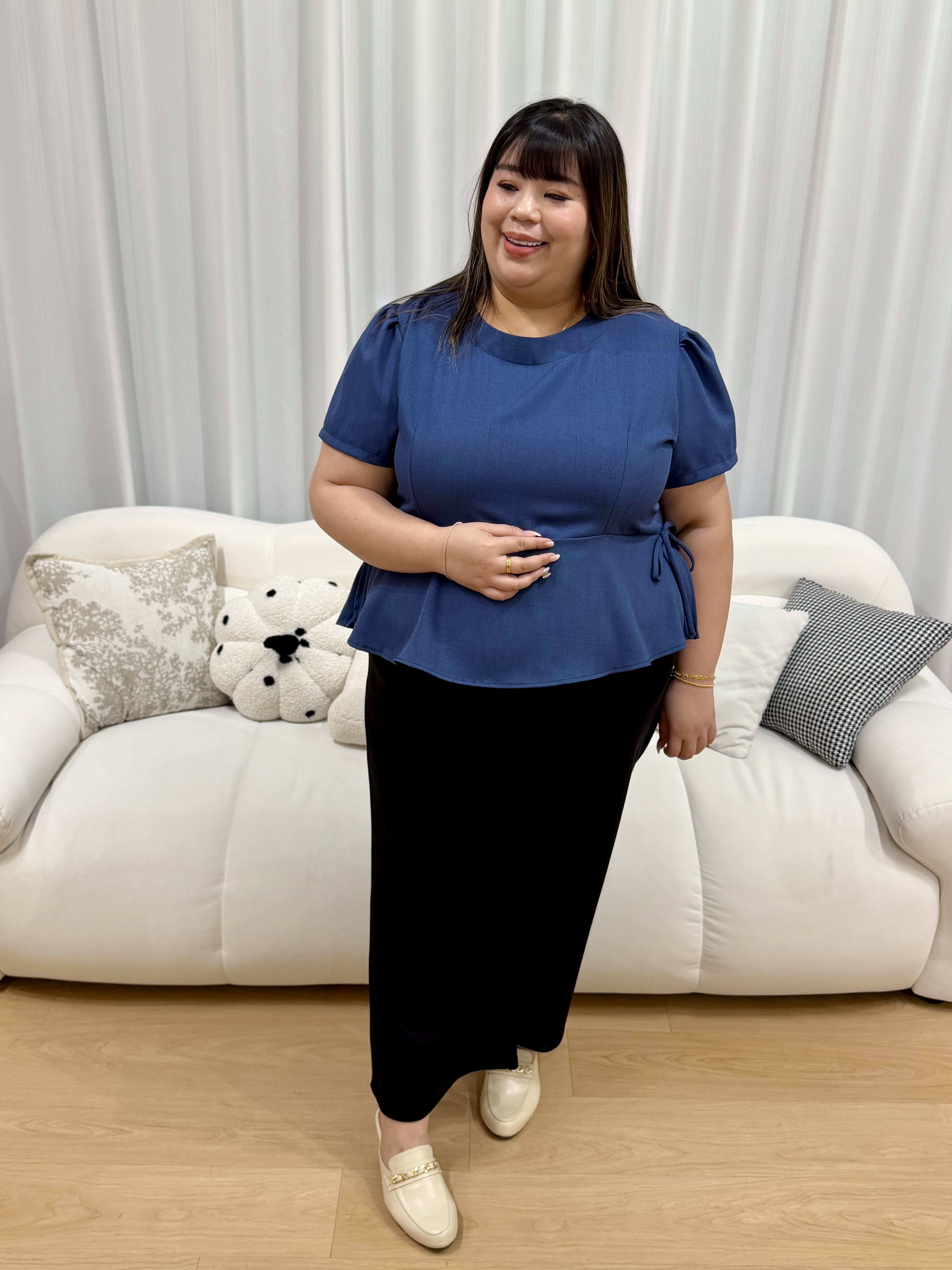 Missy Ribbon Work Top | Plus Size Top