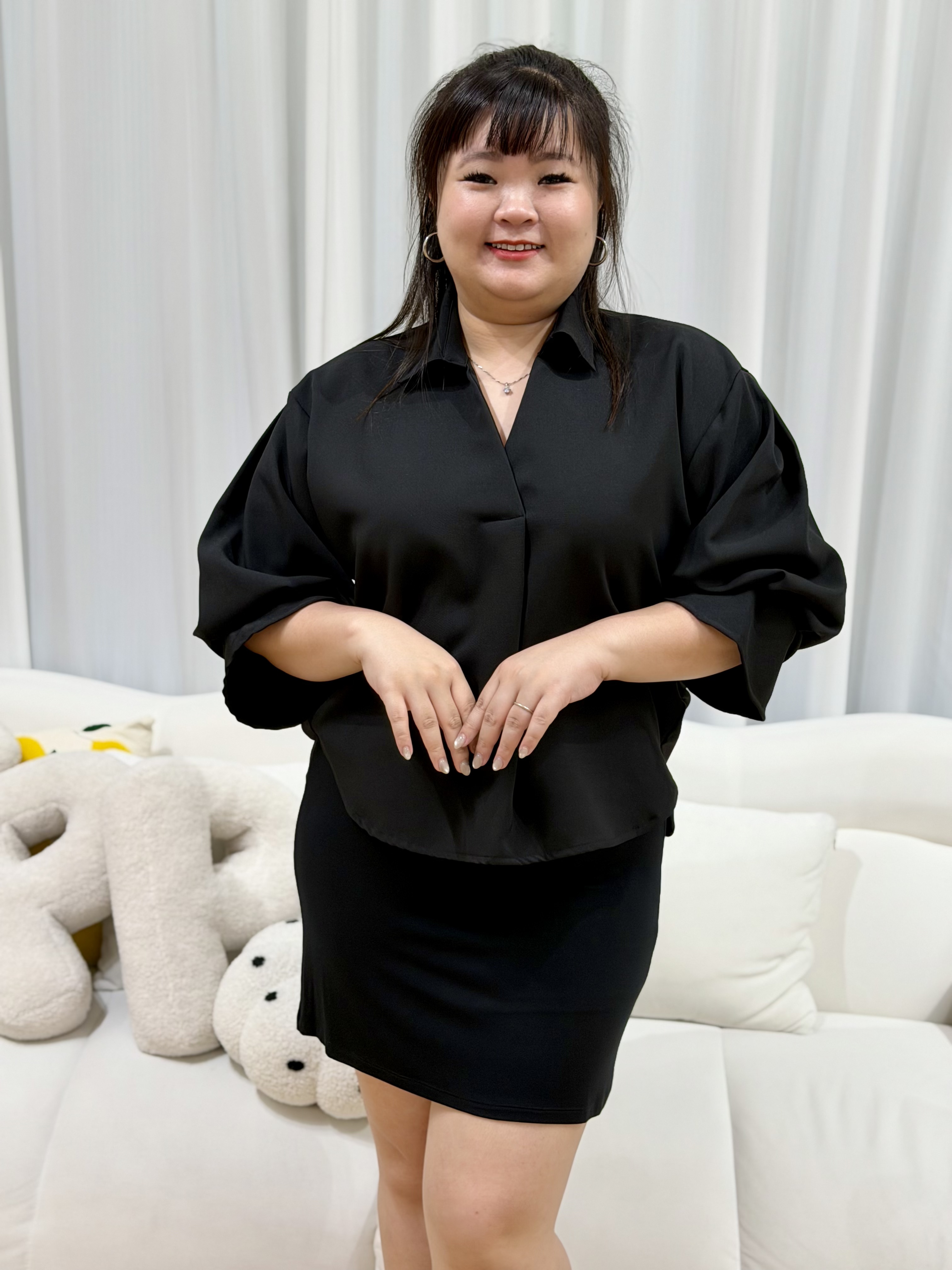 Love+ Soojin Premium Collar Top | Plus Size Top