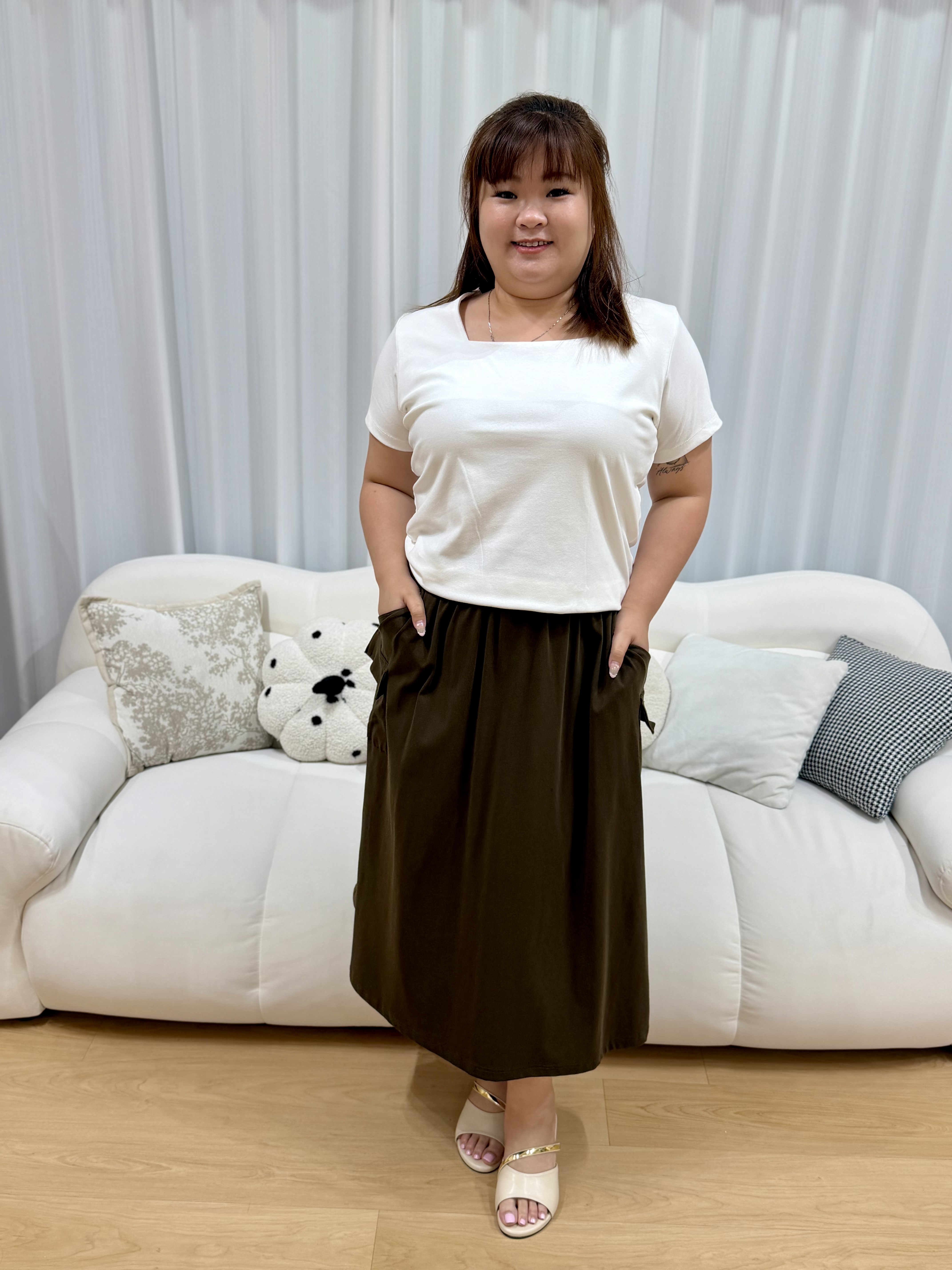 Love+ Paperbag Cotton Skirt | Plus Size Skirt