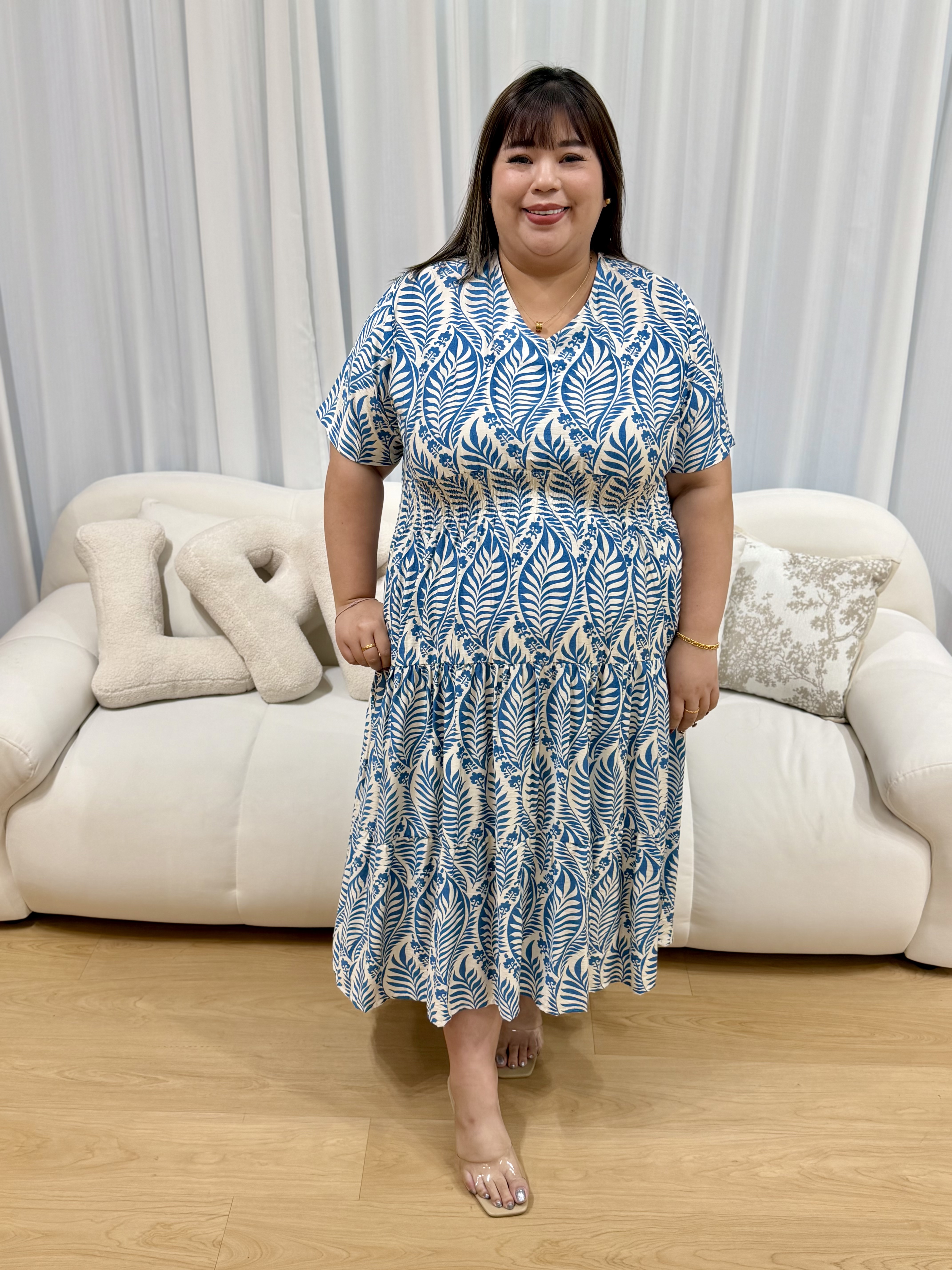 Tata Abstract Viney Dress | Plus Size Dress