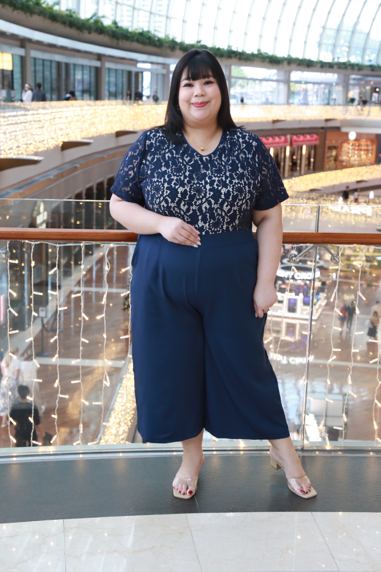 Love+ Eli Nova Premium Lace Navy Jumpsuit | Plus Size Jumpsuit