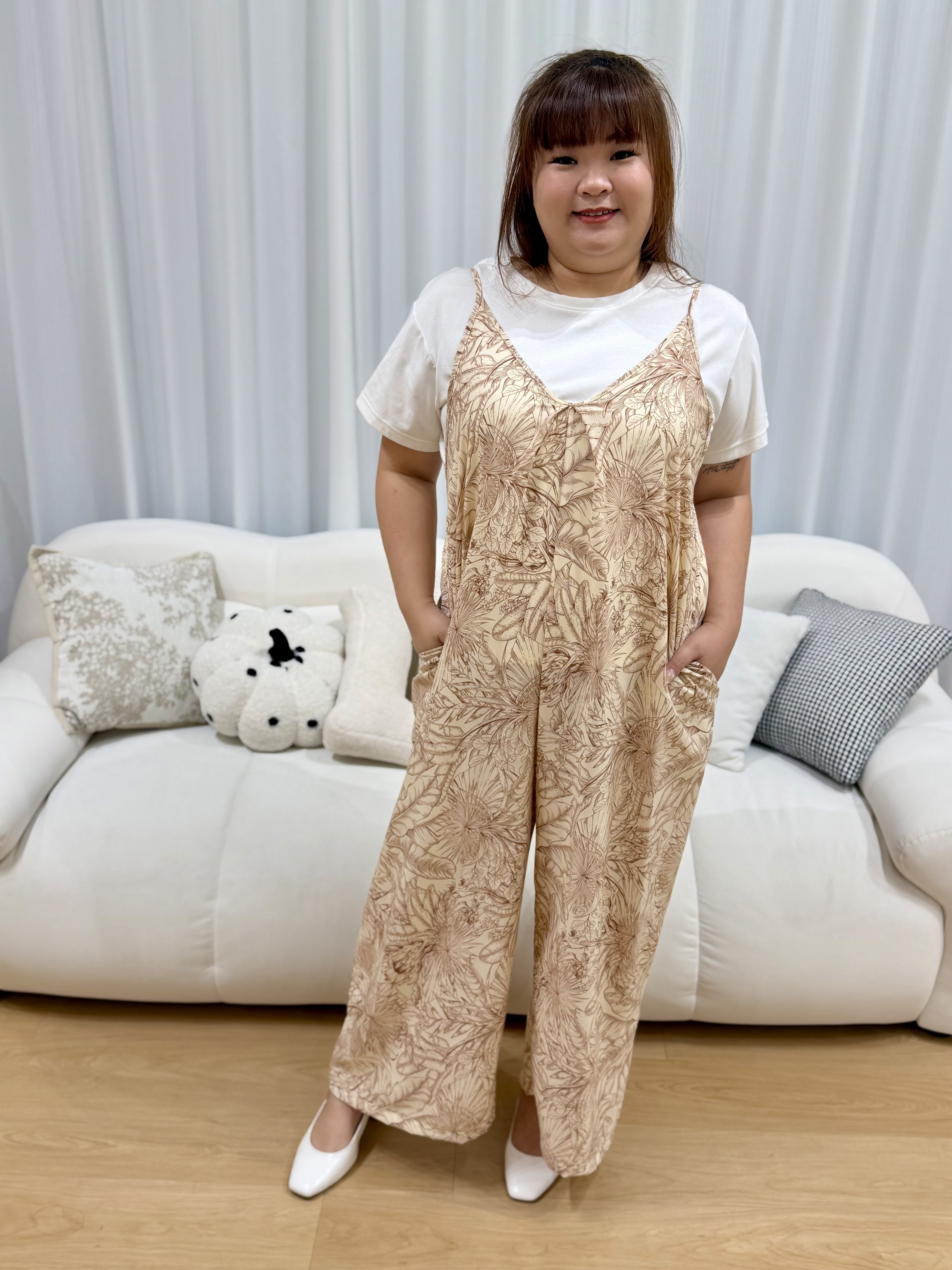 Light Weight Jinae Line Maxi Jumpsuit | Plus Size Jumpsuit