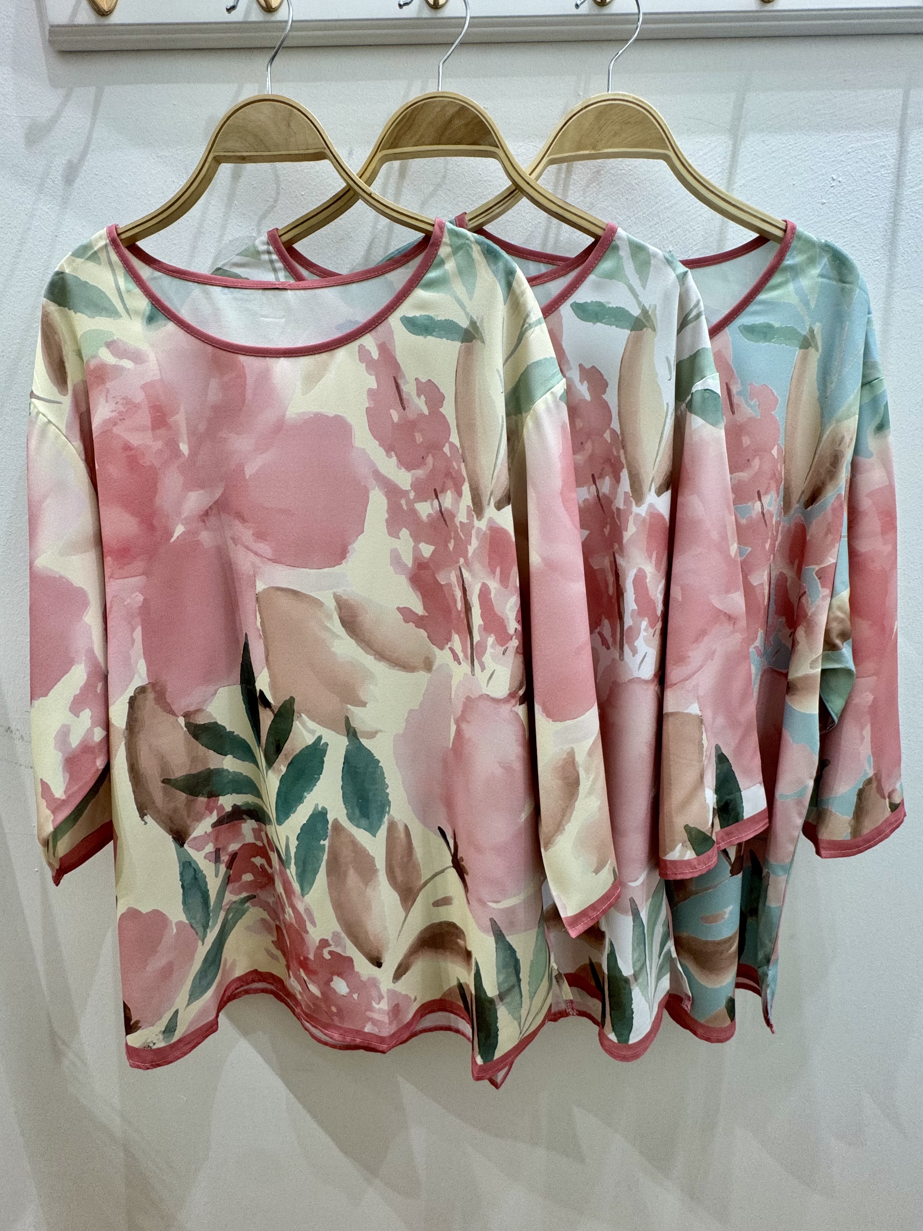 Brush Painted Flower Top | Plus Size Top