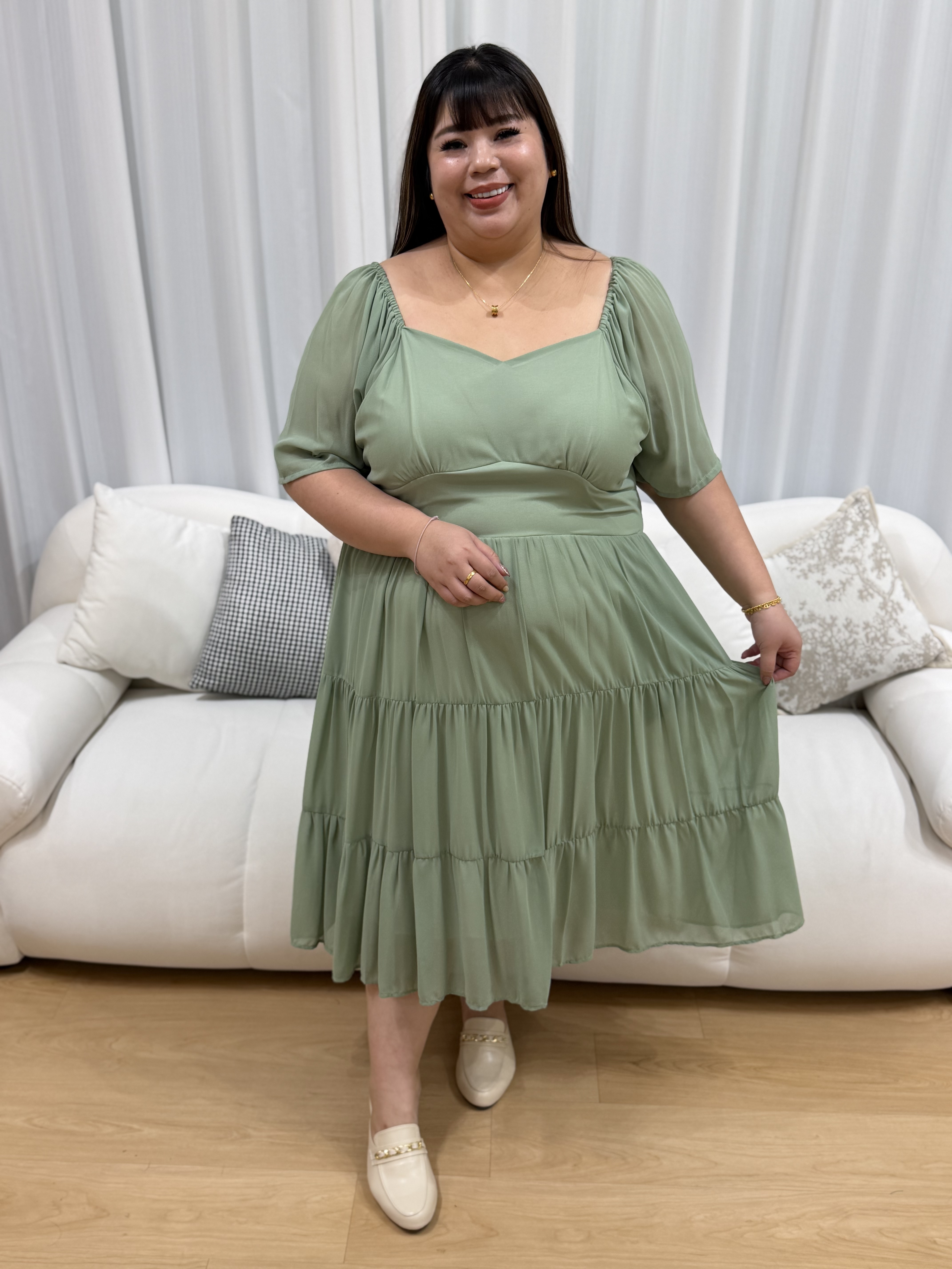 Love+ Riviera Chiffon Dainty Dress | Plus Size Dress