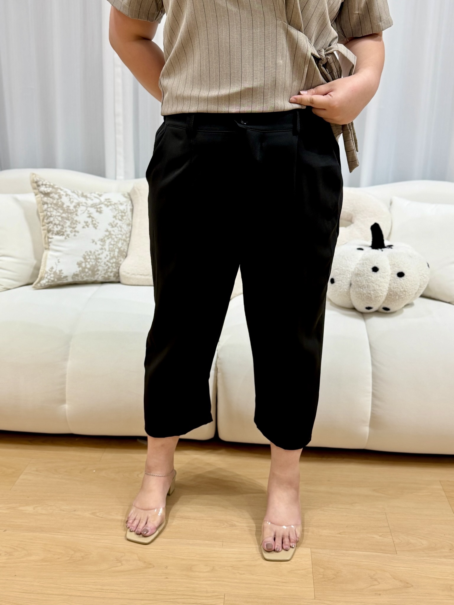 Jaycie Straight cut culottes pants | Plus Size Pants