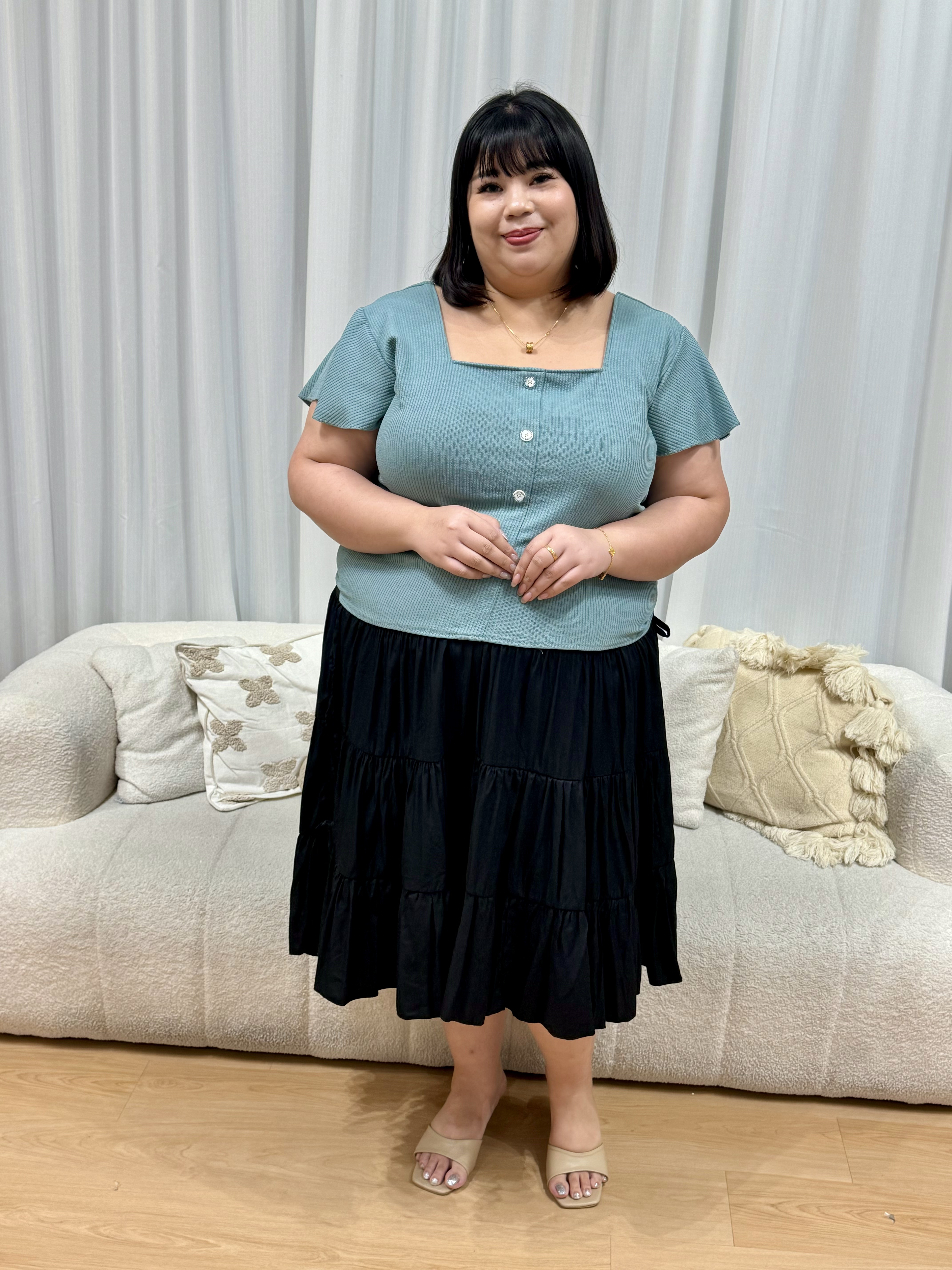 Rayon Ribbon Tulli Skirt | Plus Size Skirt
