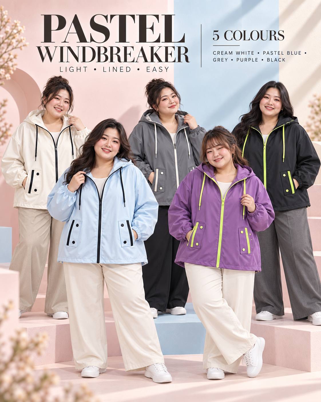 Love+ DuoTone Lightweight WindBreaker | Plus Size Outerwear