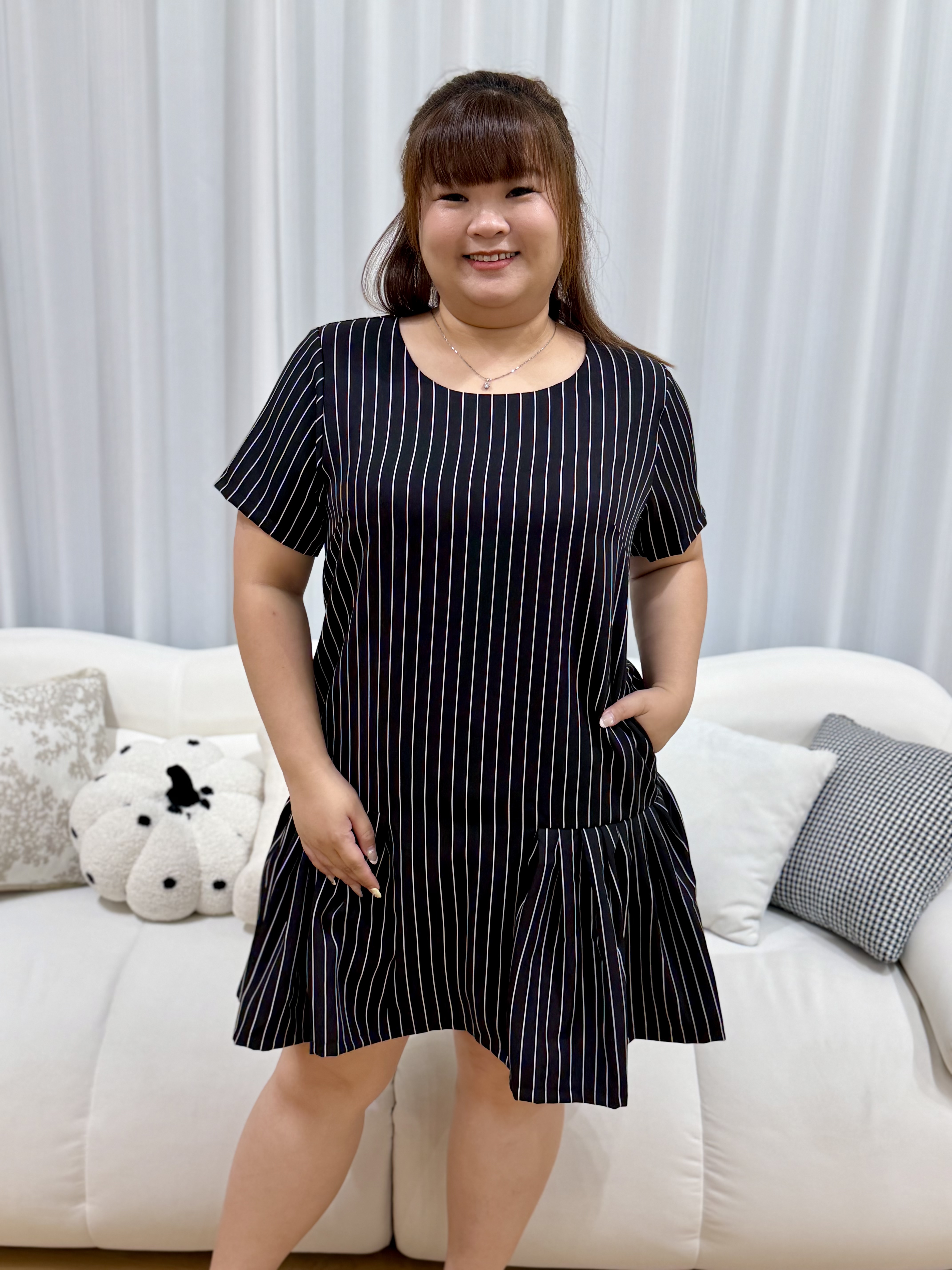 Teenio Side Pleats Work Dress | Plus Size Dress