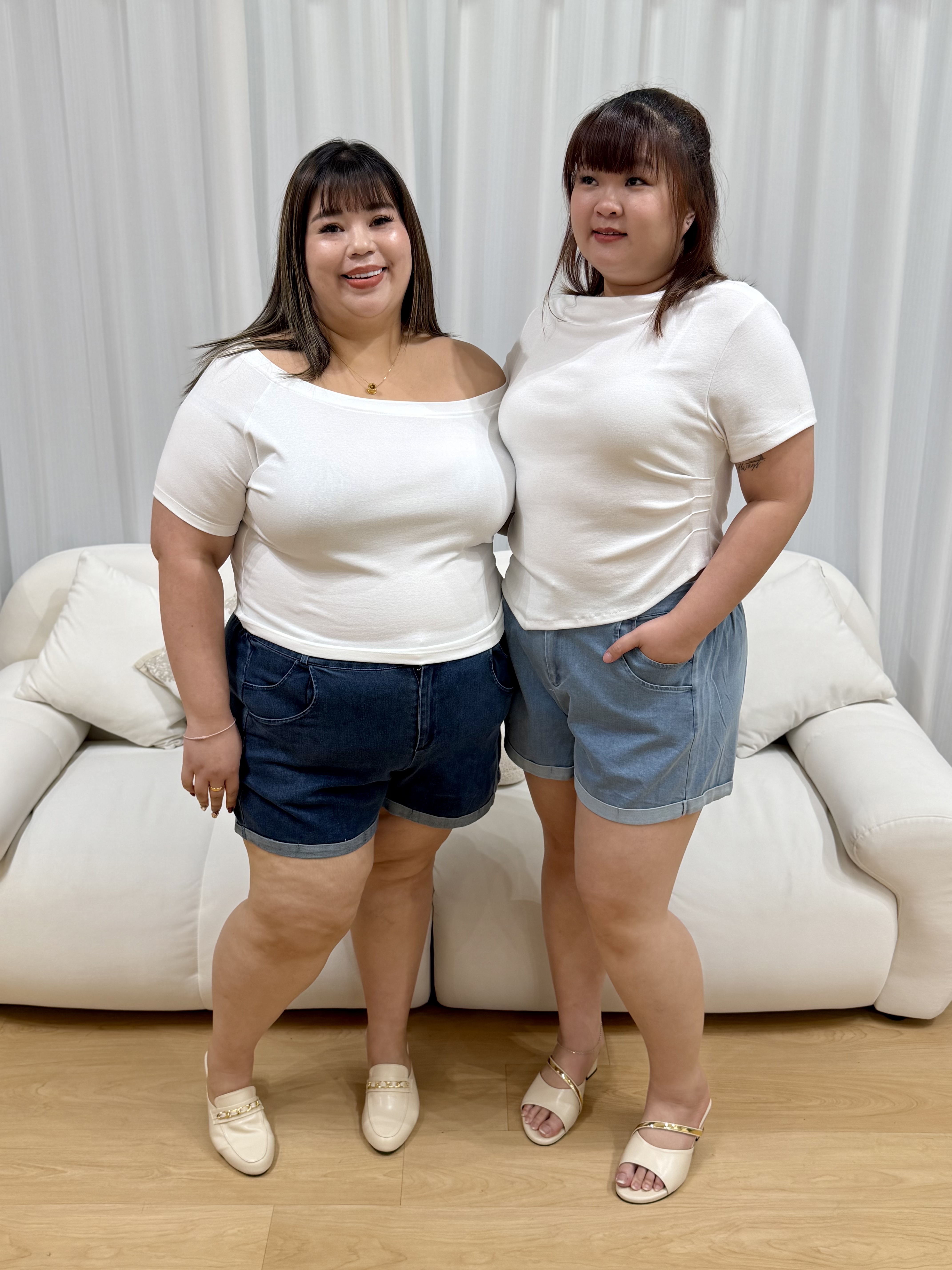 Love+ Fold Up Denim Cloudfit Shorts #1777 | Plus Size Shorts