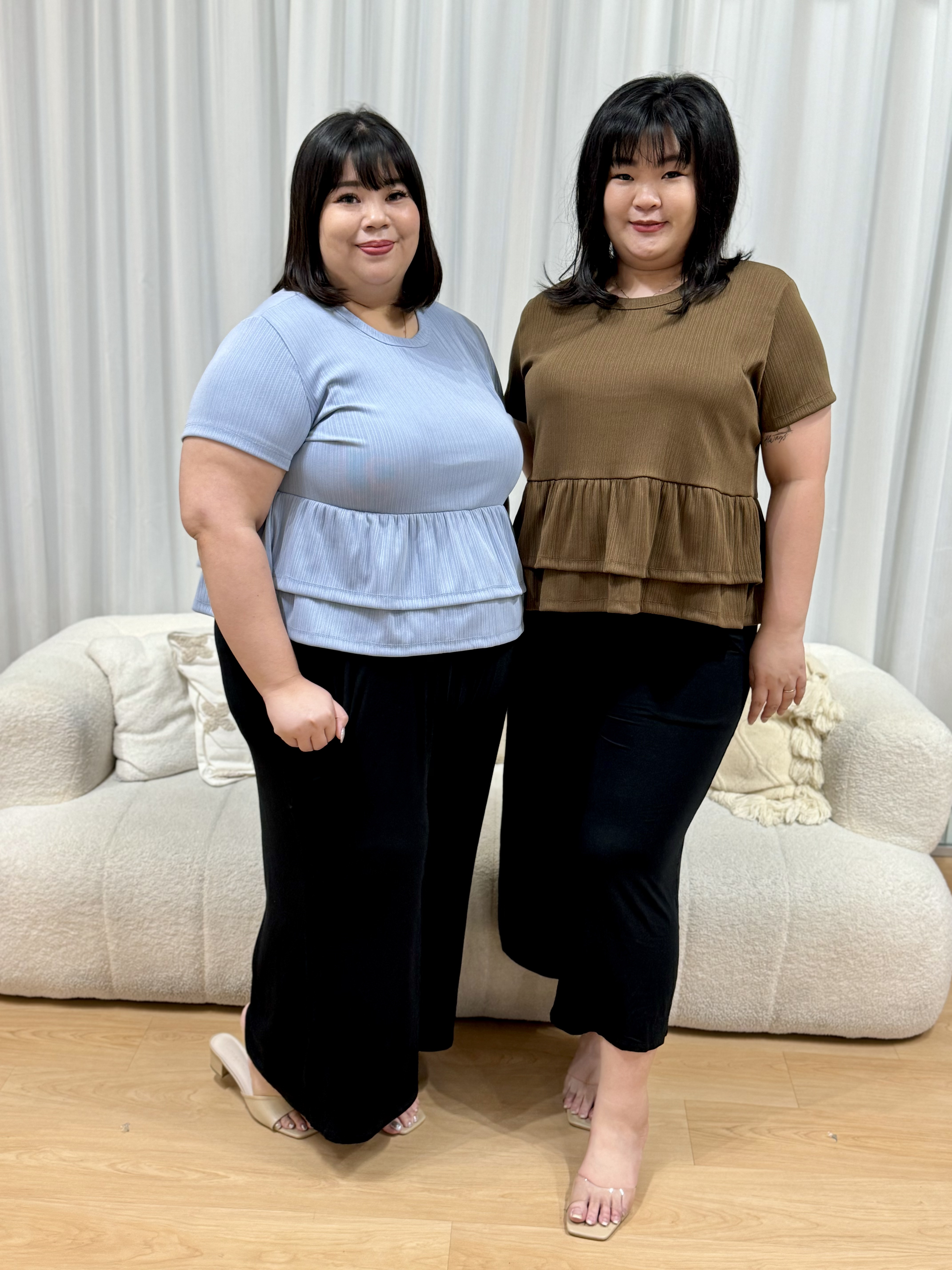 Solana Line Peplum Top #33 | Plus Size Top
