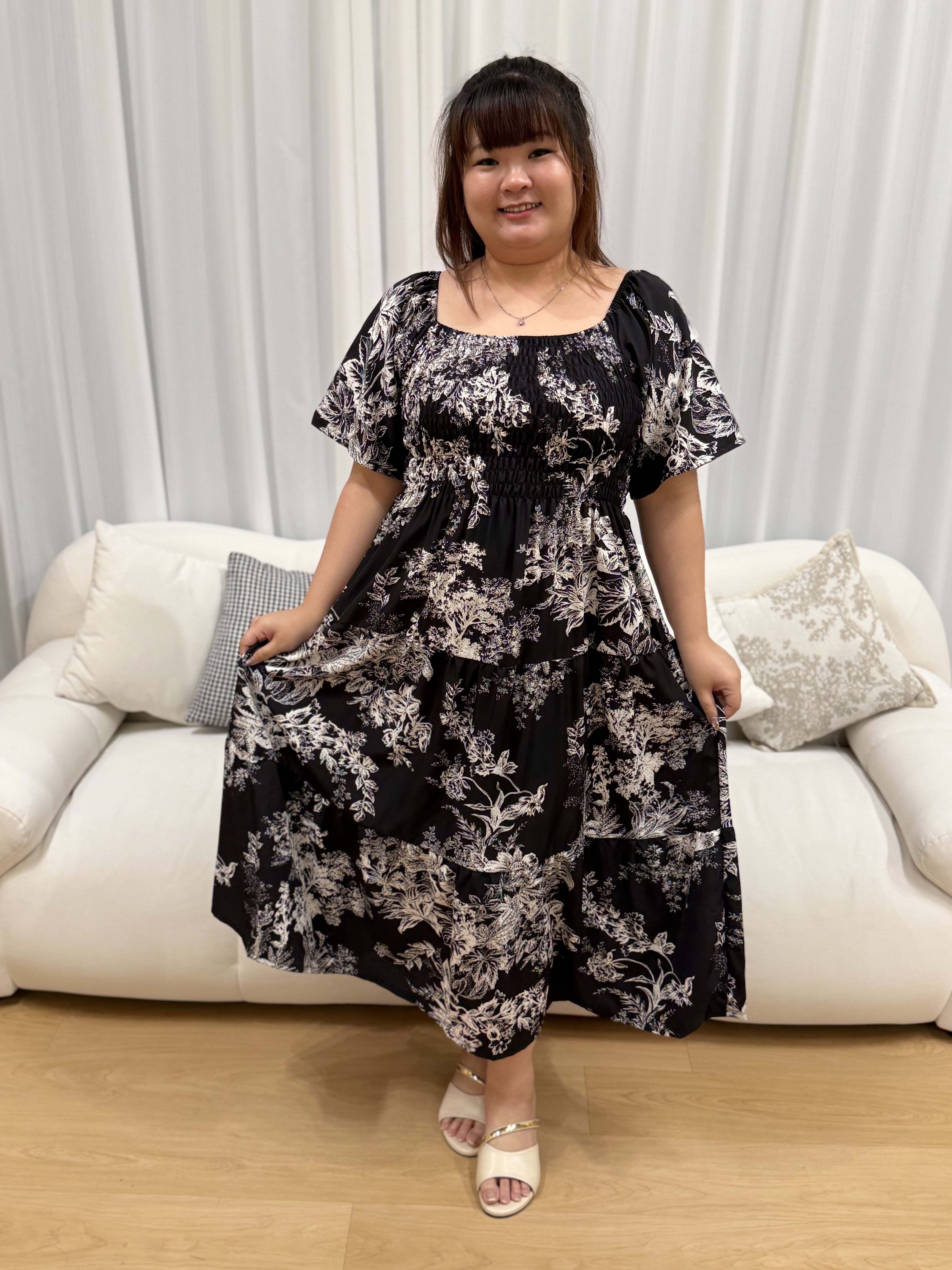 Love+ Doveria Smock Maxi Dress | Plus Size Maxi Dress