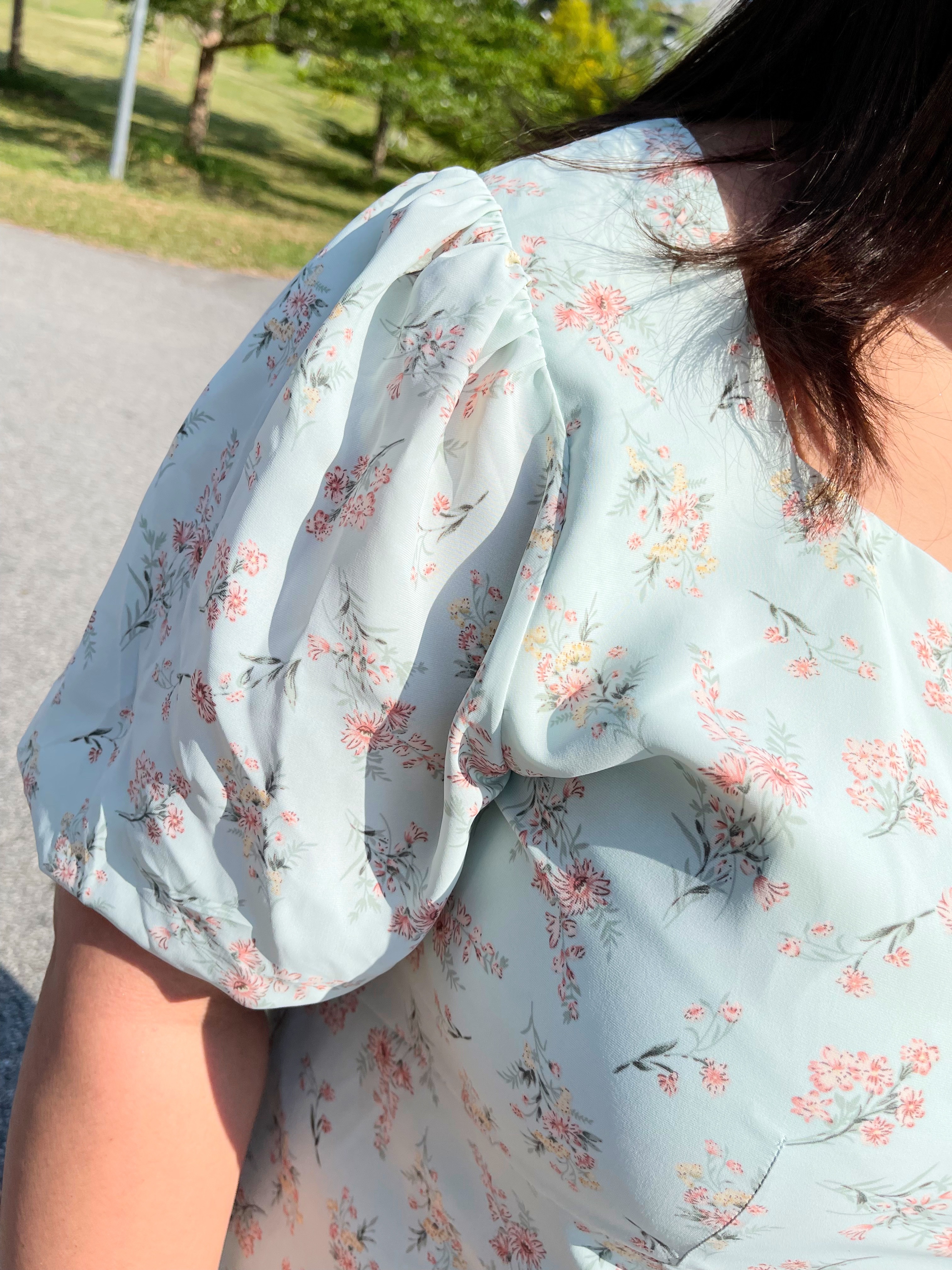 Love+ Ayla Mint Floral Dress | Plus Size Dress Singapore