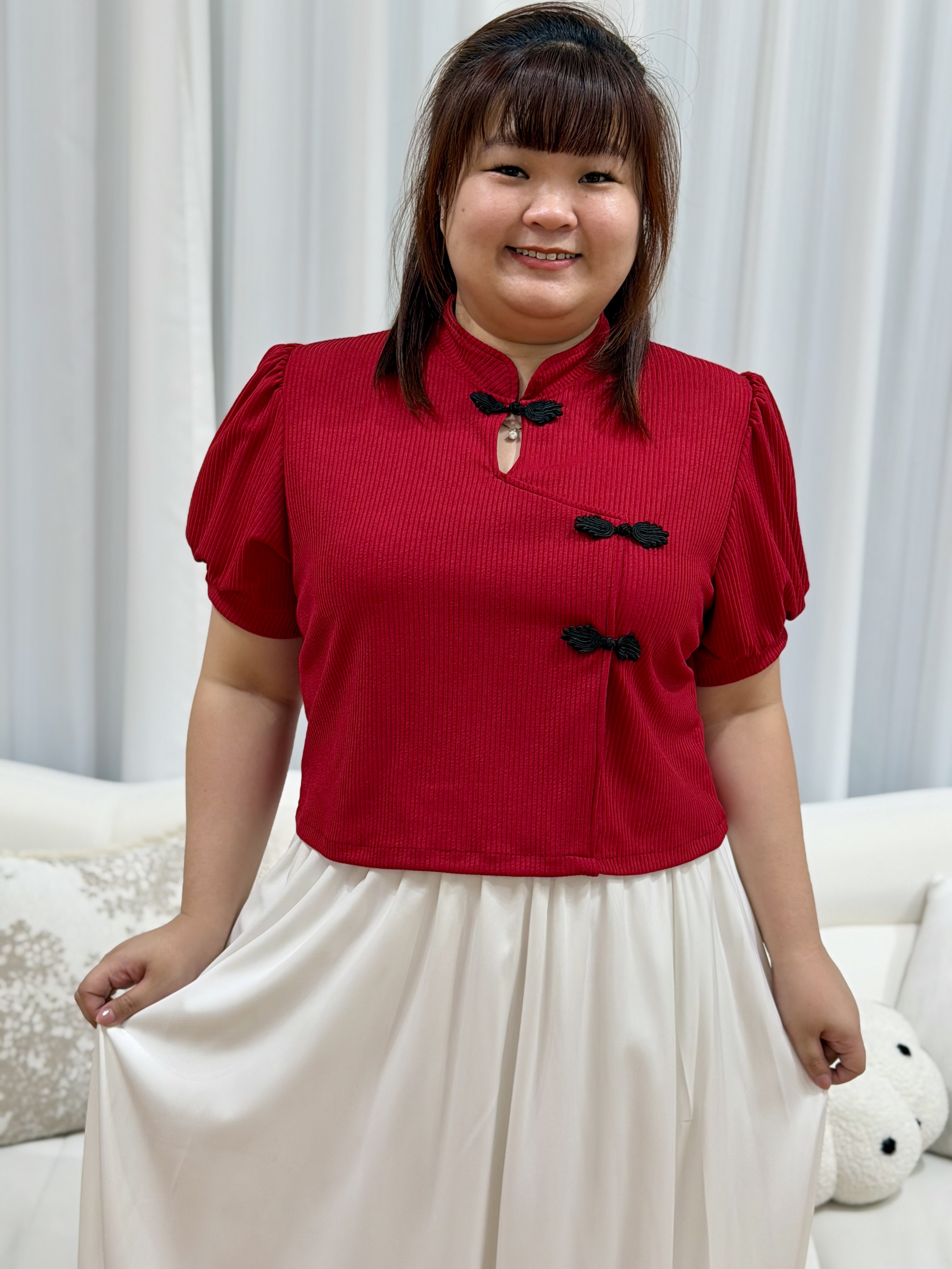 Enya Simple Qipao Top | Plus Size Top