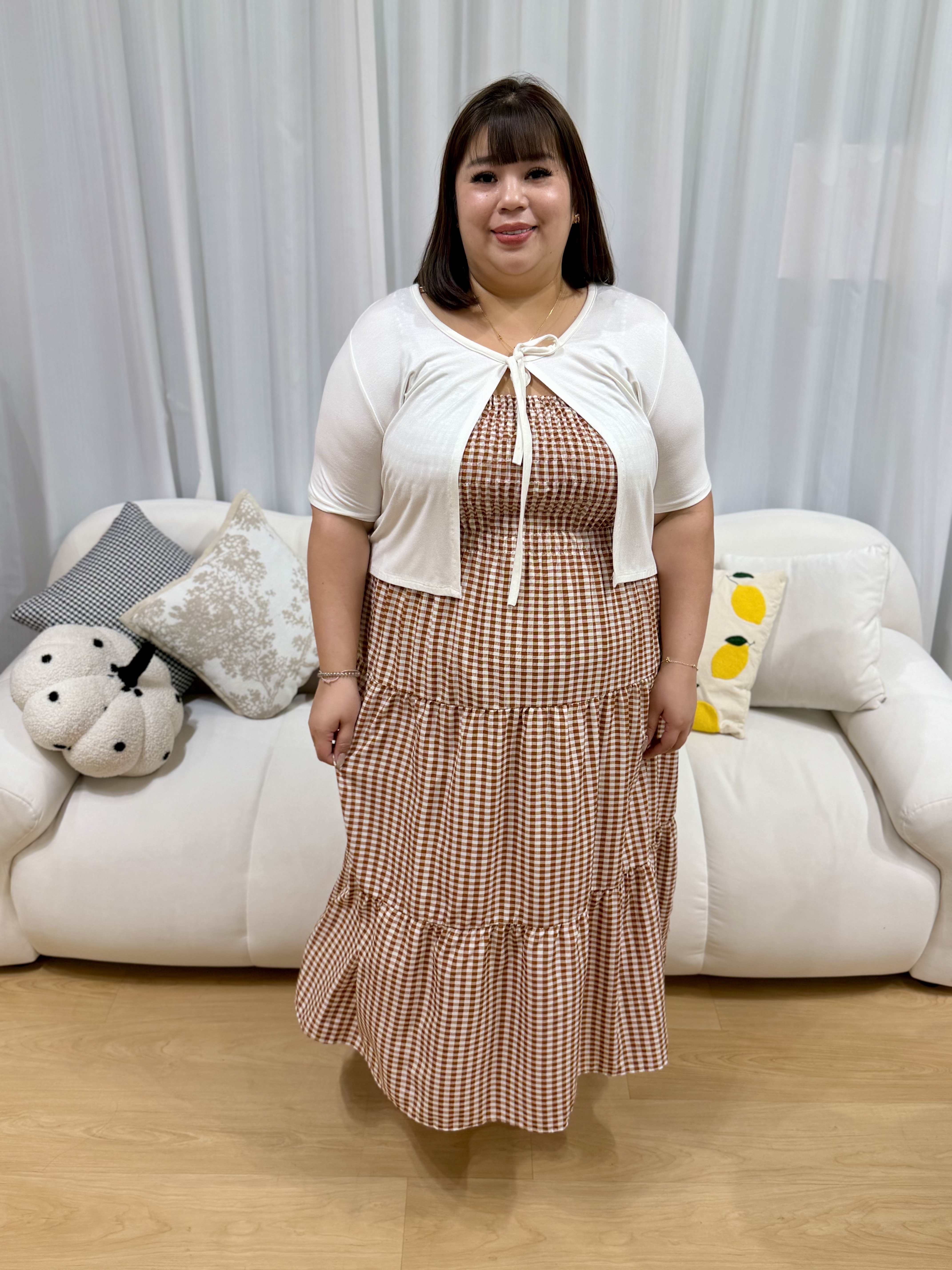 Love+ Chloe Gingham Maxi Dress | Plus Size Dress