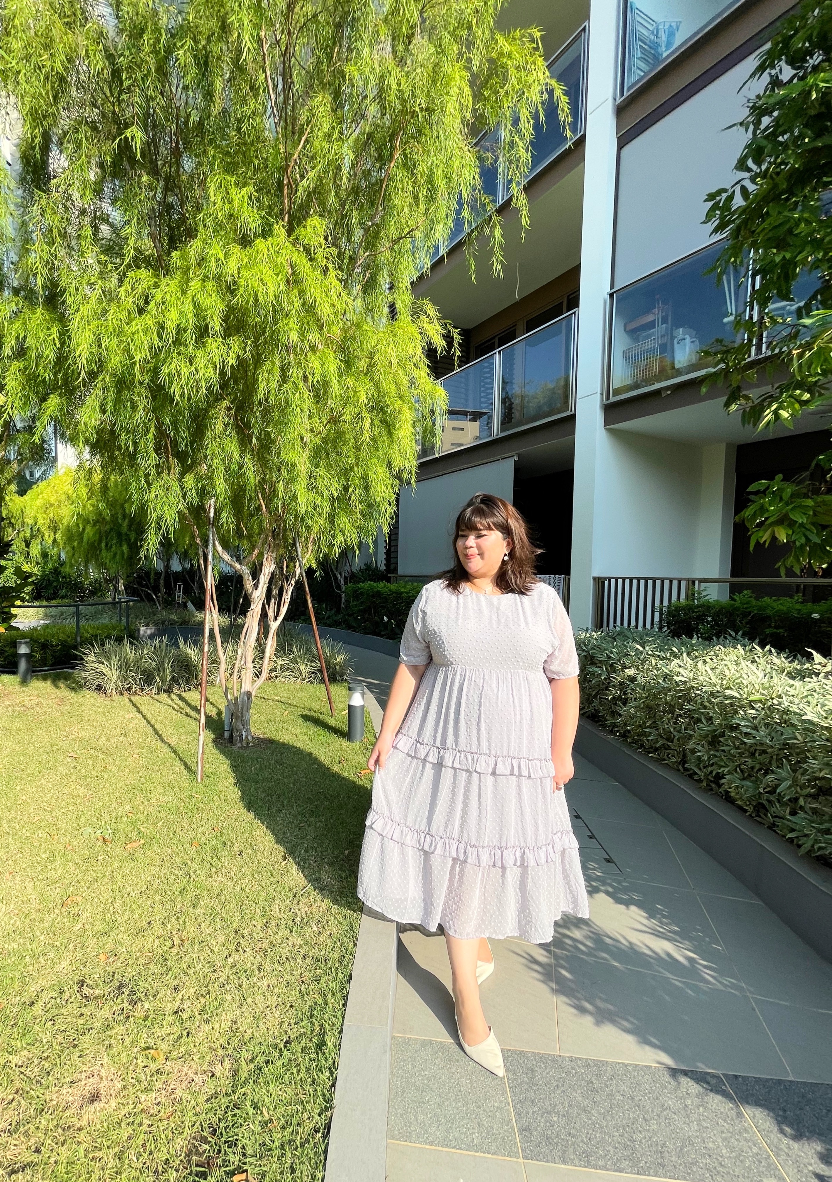 Love+ Gracey Grey Swiss Maxi Dress | Plus Size Dress Singapore