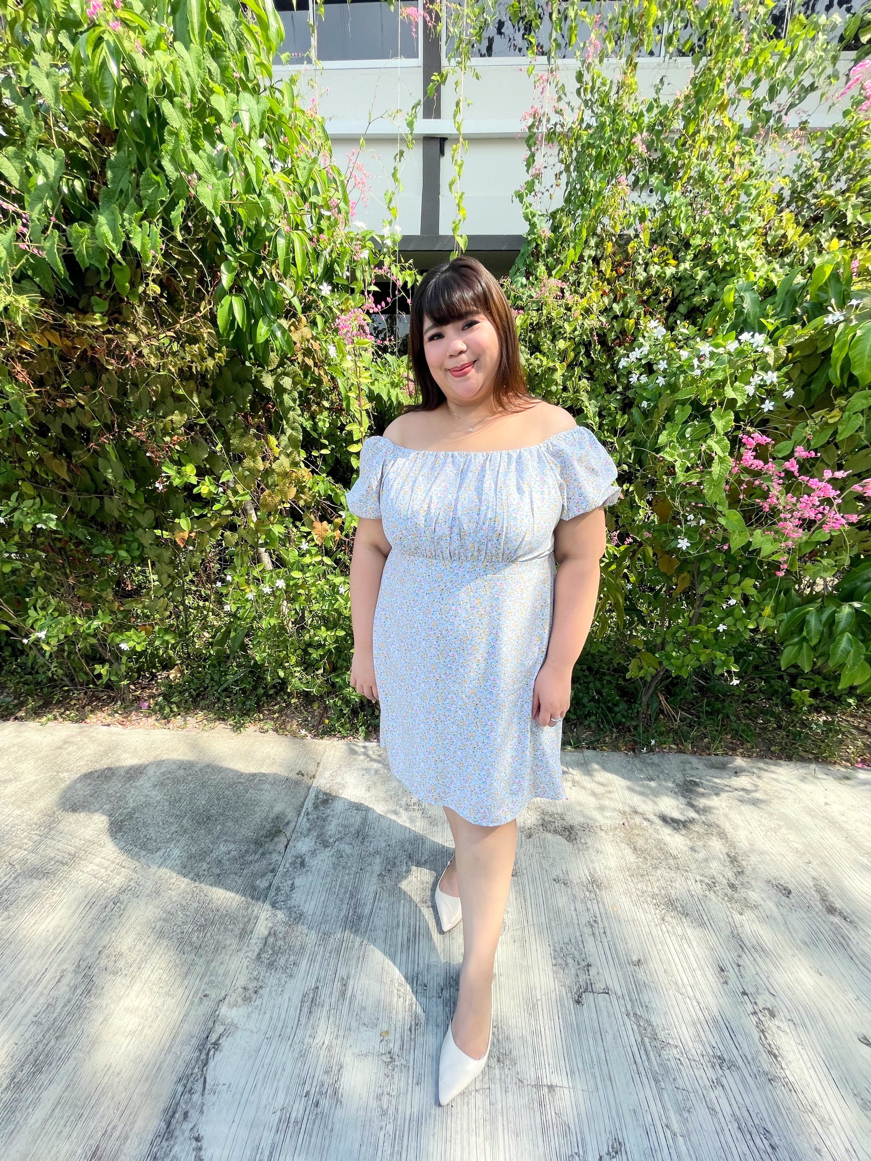 Love+ Kylie Blue Smock Dress | Plus Size Dress Singapore