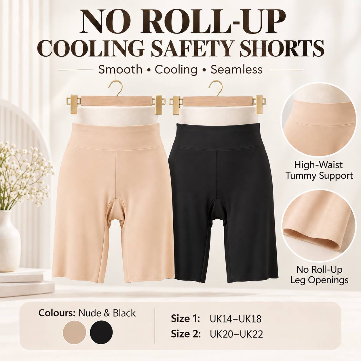 Love+ No Roll-Up Cooling Safety Shorts