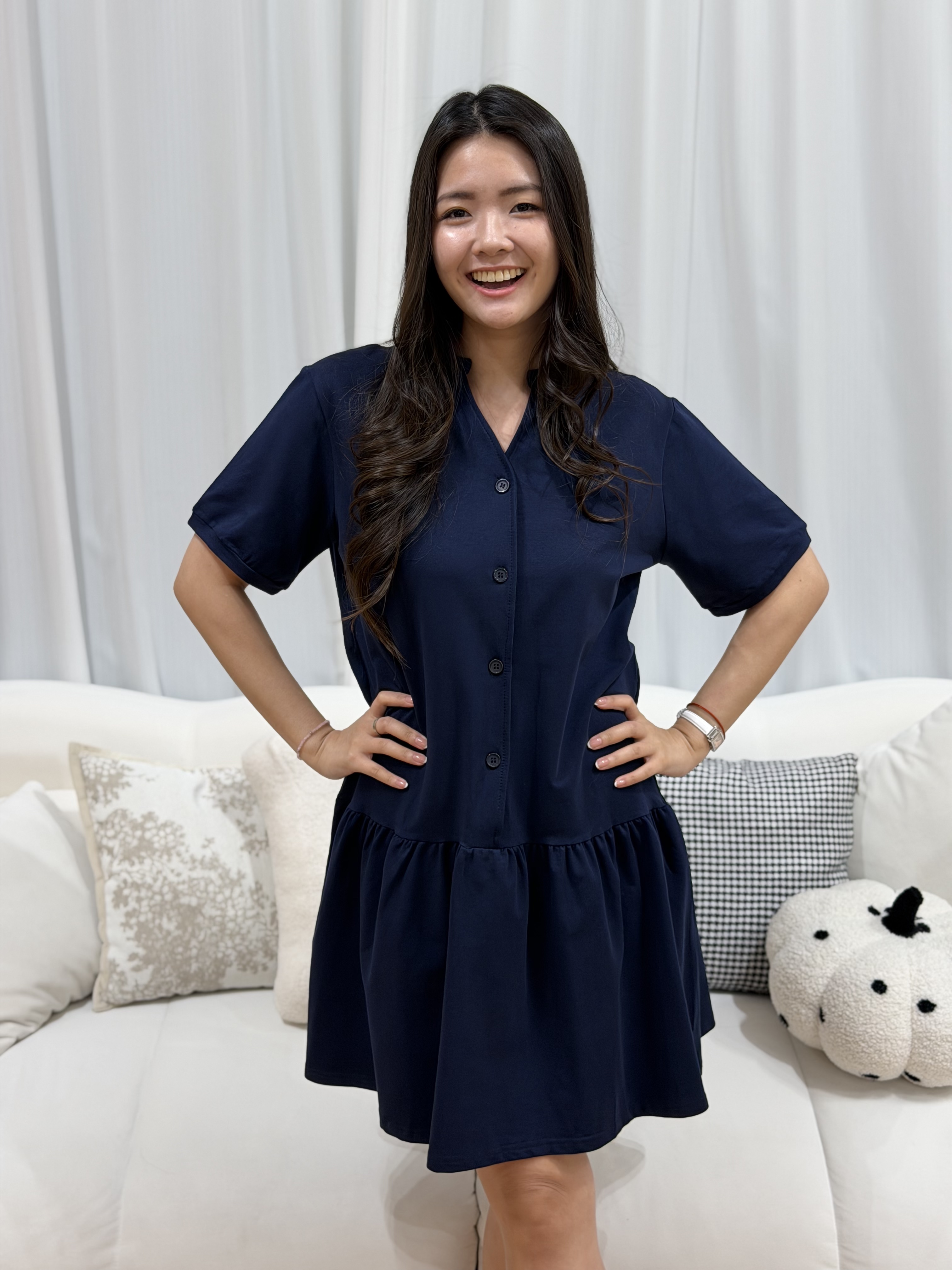 Mini Zillon Mandarin Peplum Dress | Plus Size Dress