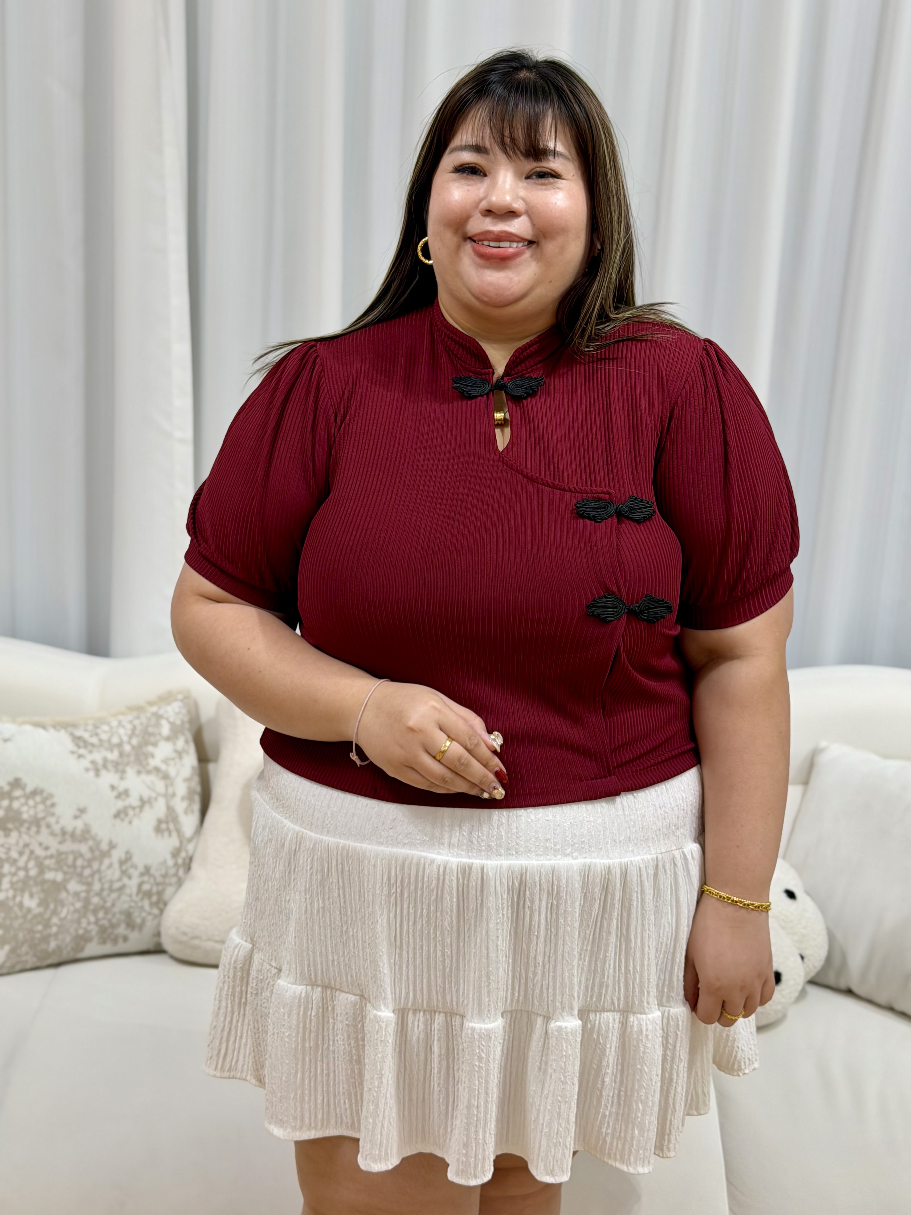 Enya Simple Qipao Top | Plus Size Top