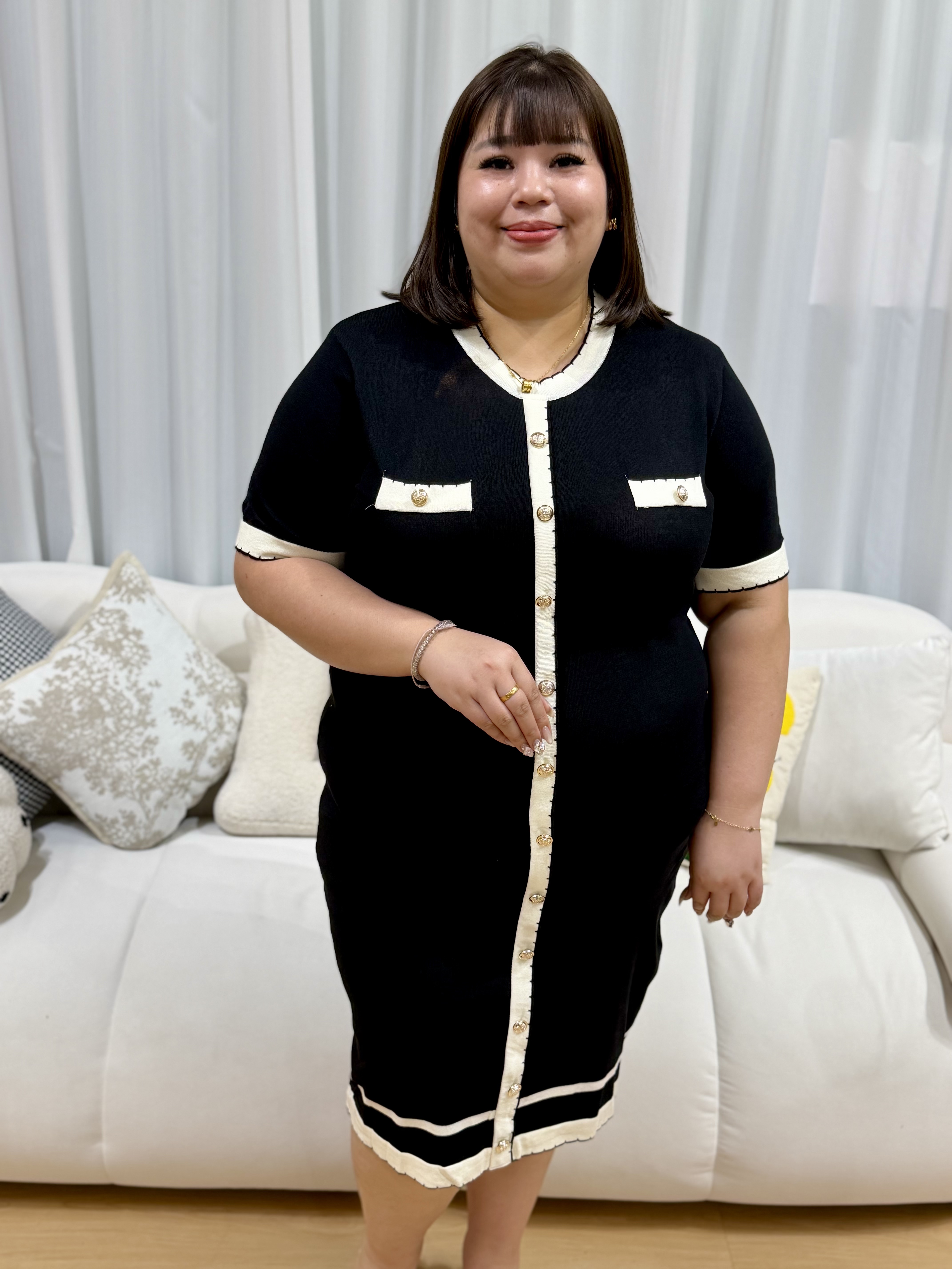 Love+ Brighton Soft Knit Button Dress | Plus Size Dress