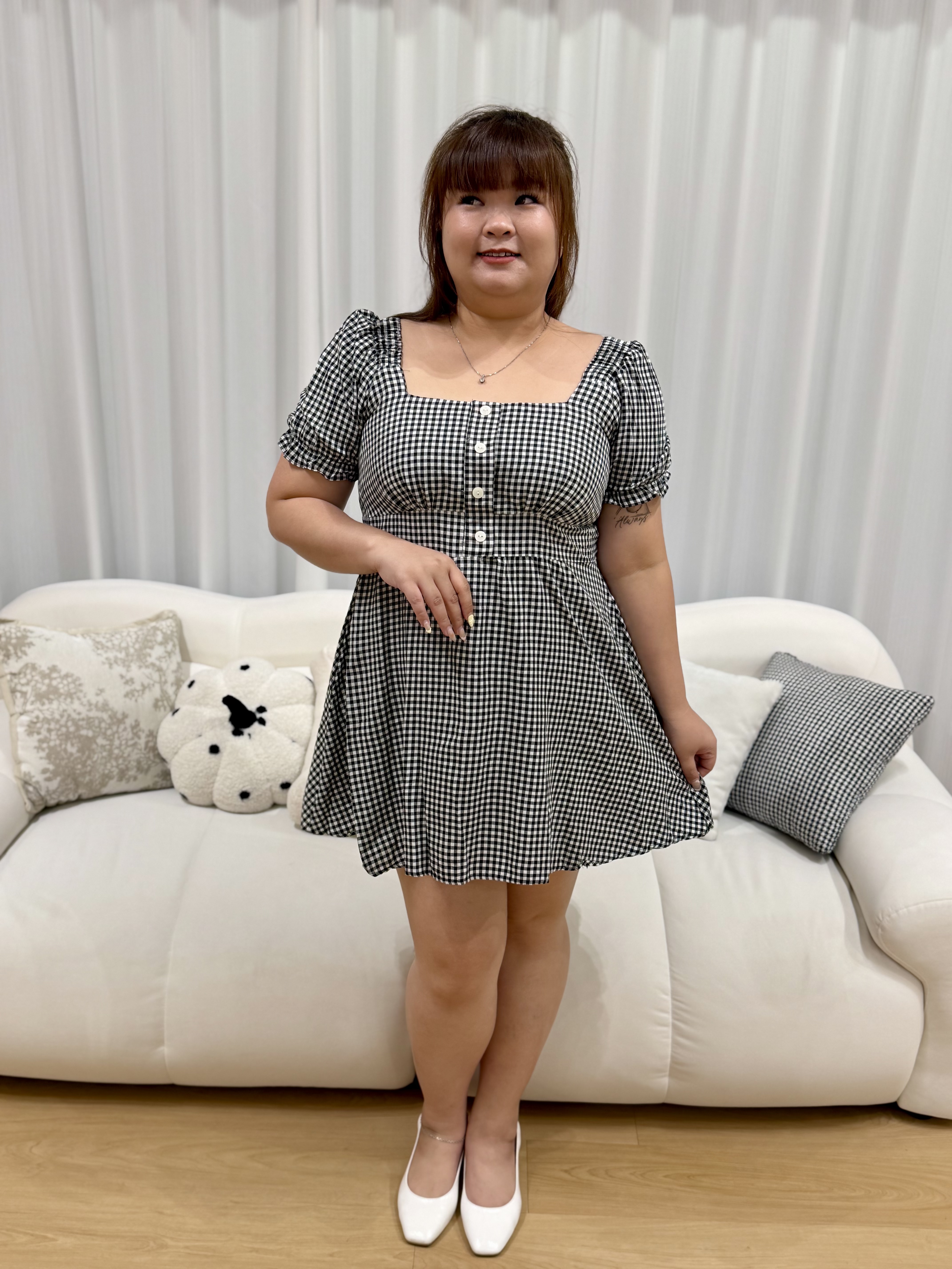 Gingham Checkered  Dress | Plus Size Dress