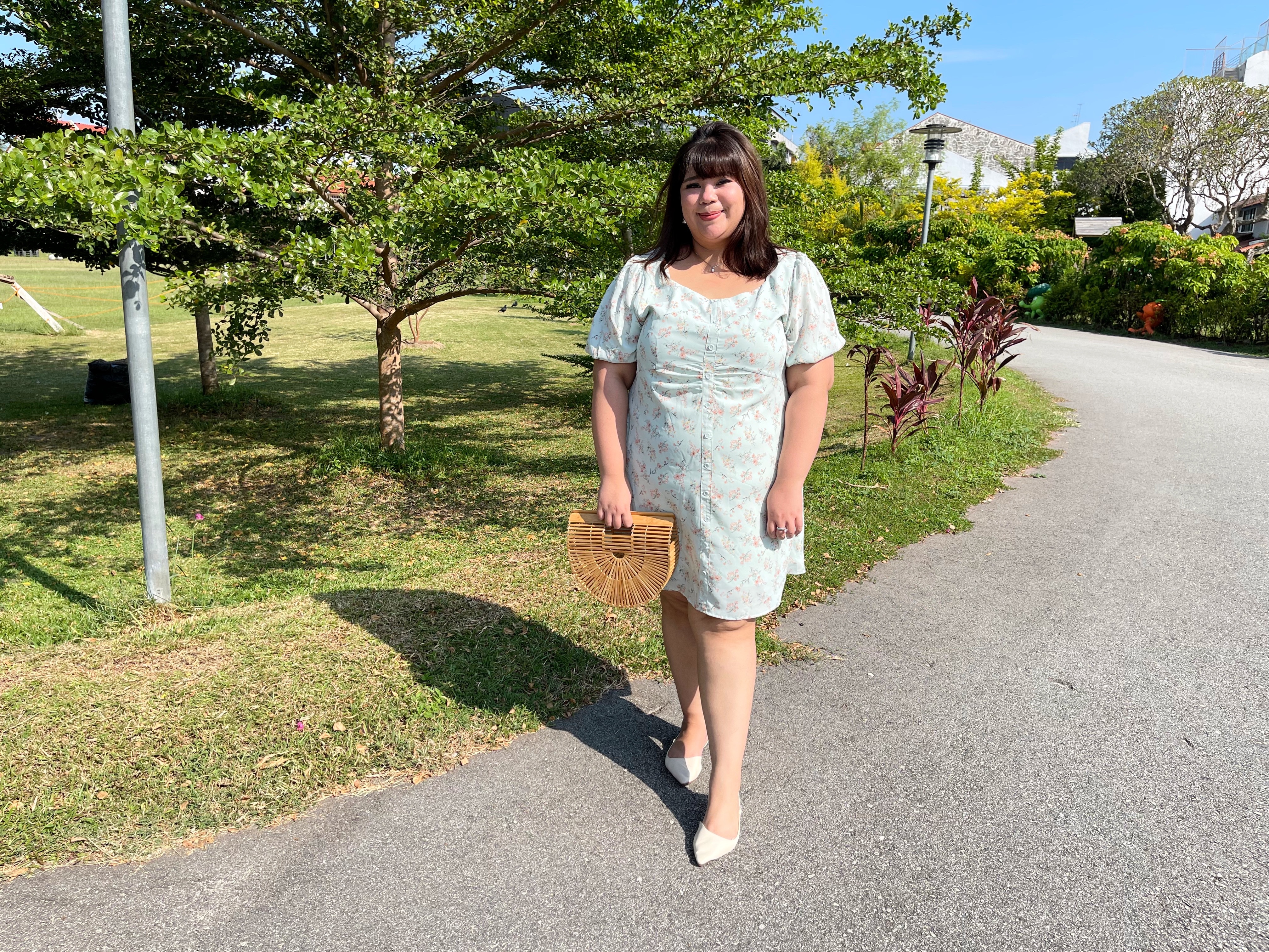 Love+ Ayla Mint Floral Dress | Plus Size Dress Singapore