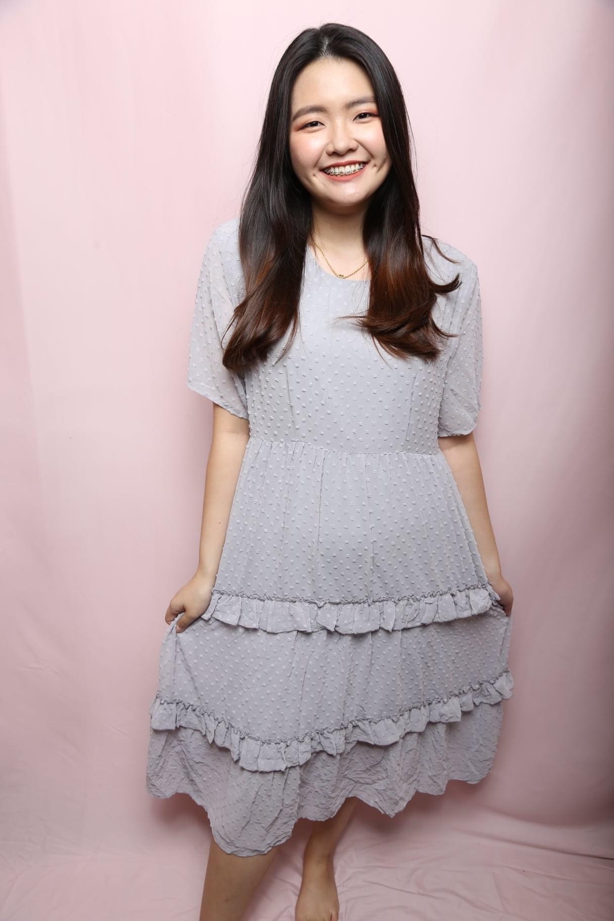 Love+ Gracey Grey Swiss Maxi Dress | Plus Size Dress Singapore