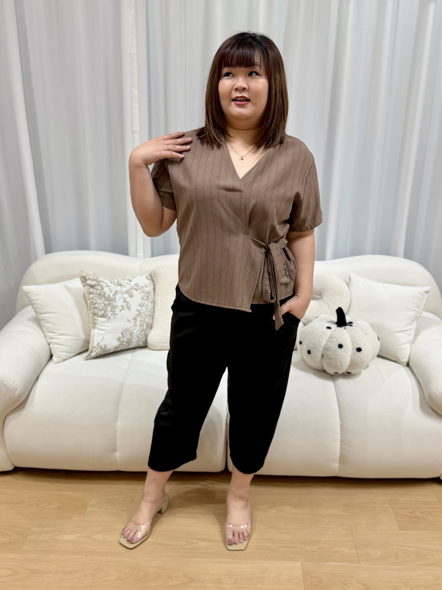 Konichiwa Strip Kimono Top | Plus Size Top