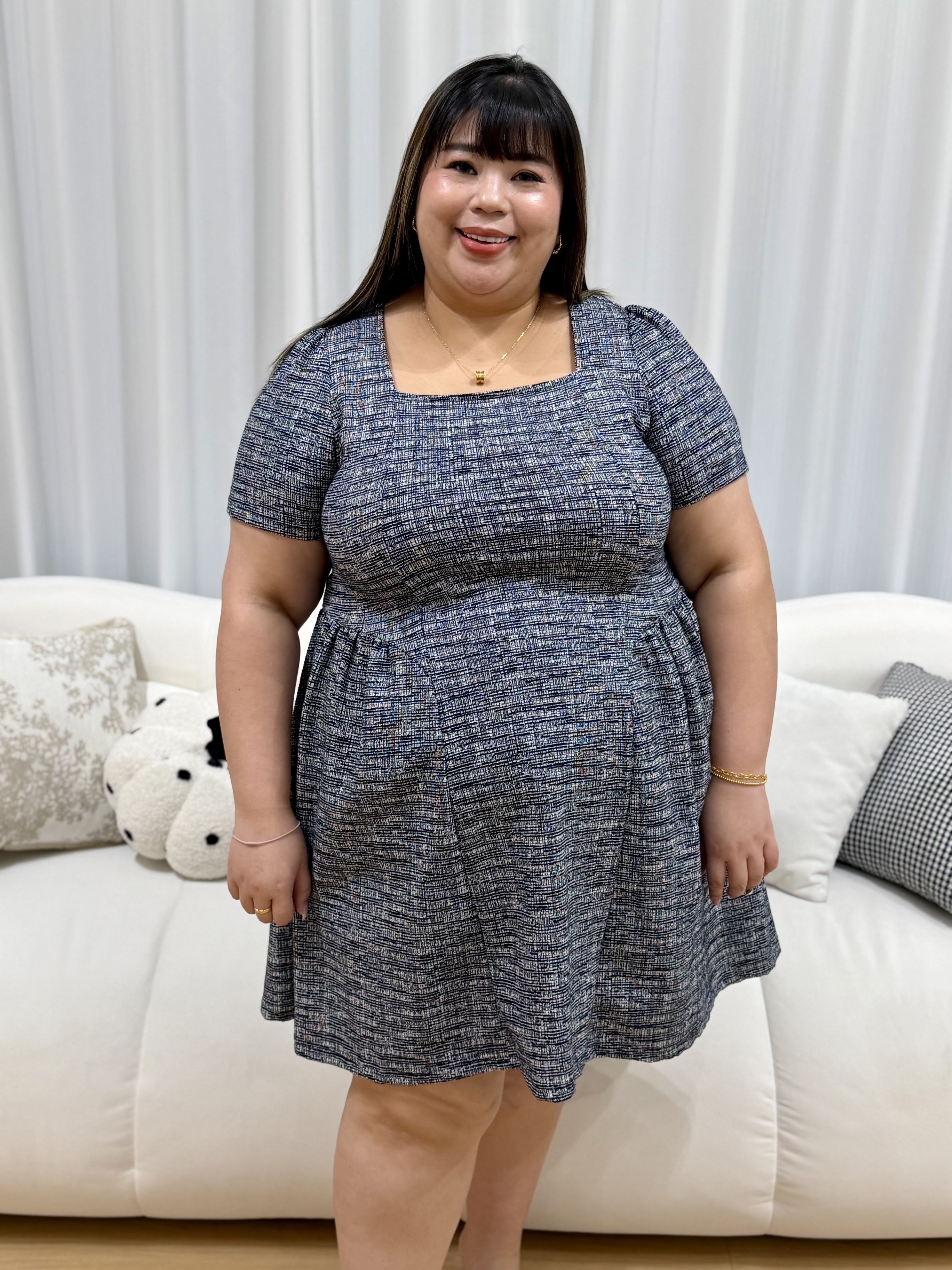 Love+ Welcia Soft Tweet Dress | Plus Size Dress