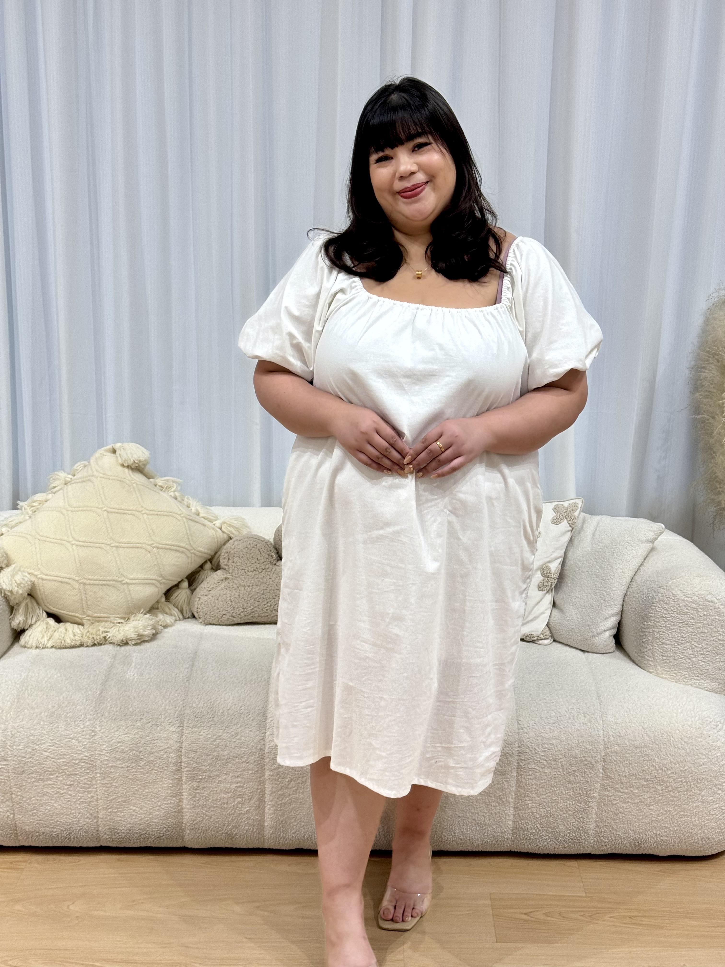 Clara Linen White Dress | Plus Size Dress