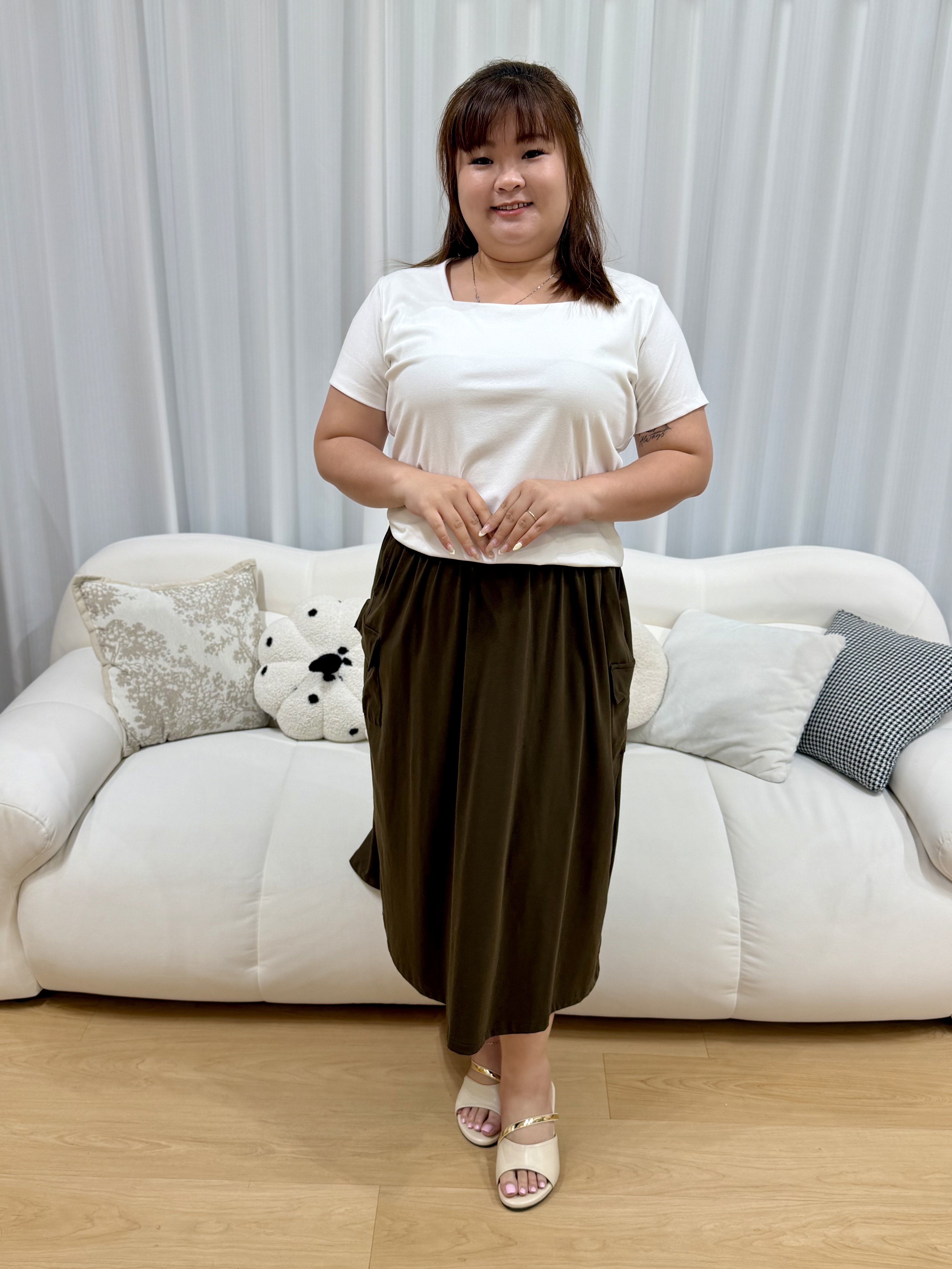 Love+ Paperbag Cotton Skirt | Plus Size Skirt