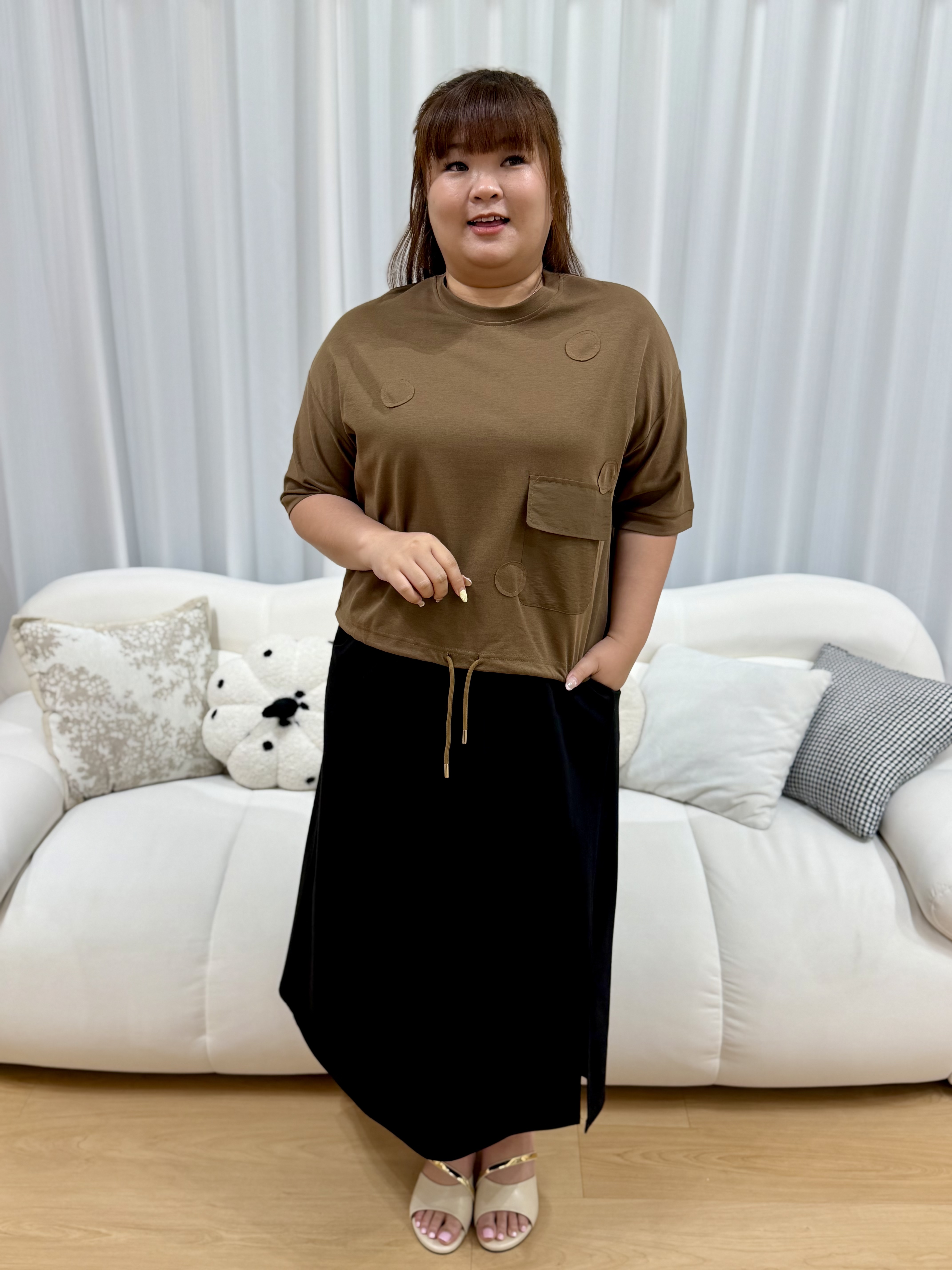 Premium HK Drawstring Top | Plus Size Top