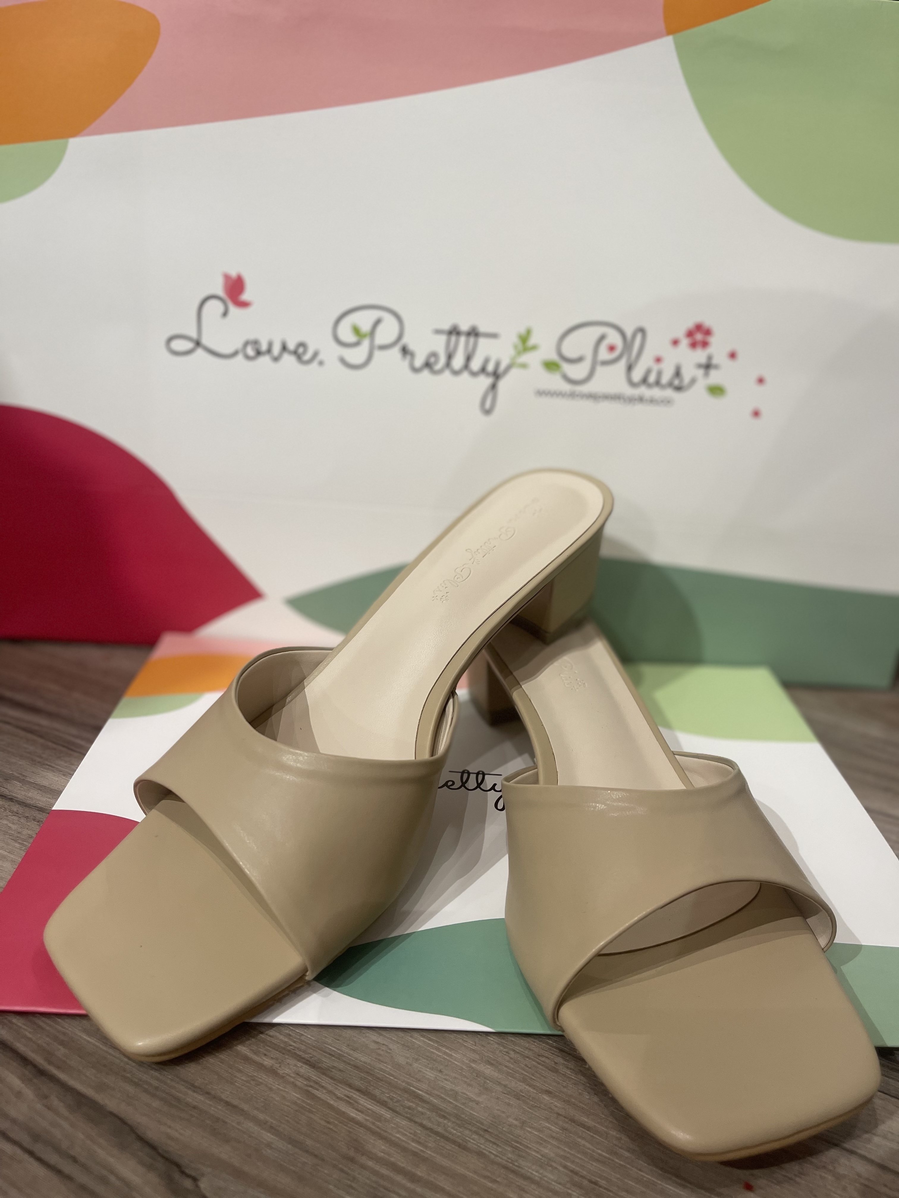 Love+ Clara Solid Sand Heels |2204| Plus Size Shoes