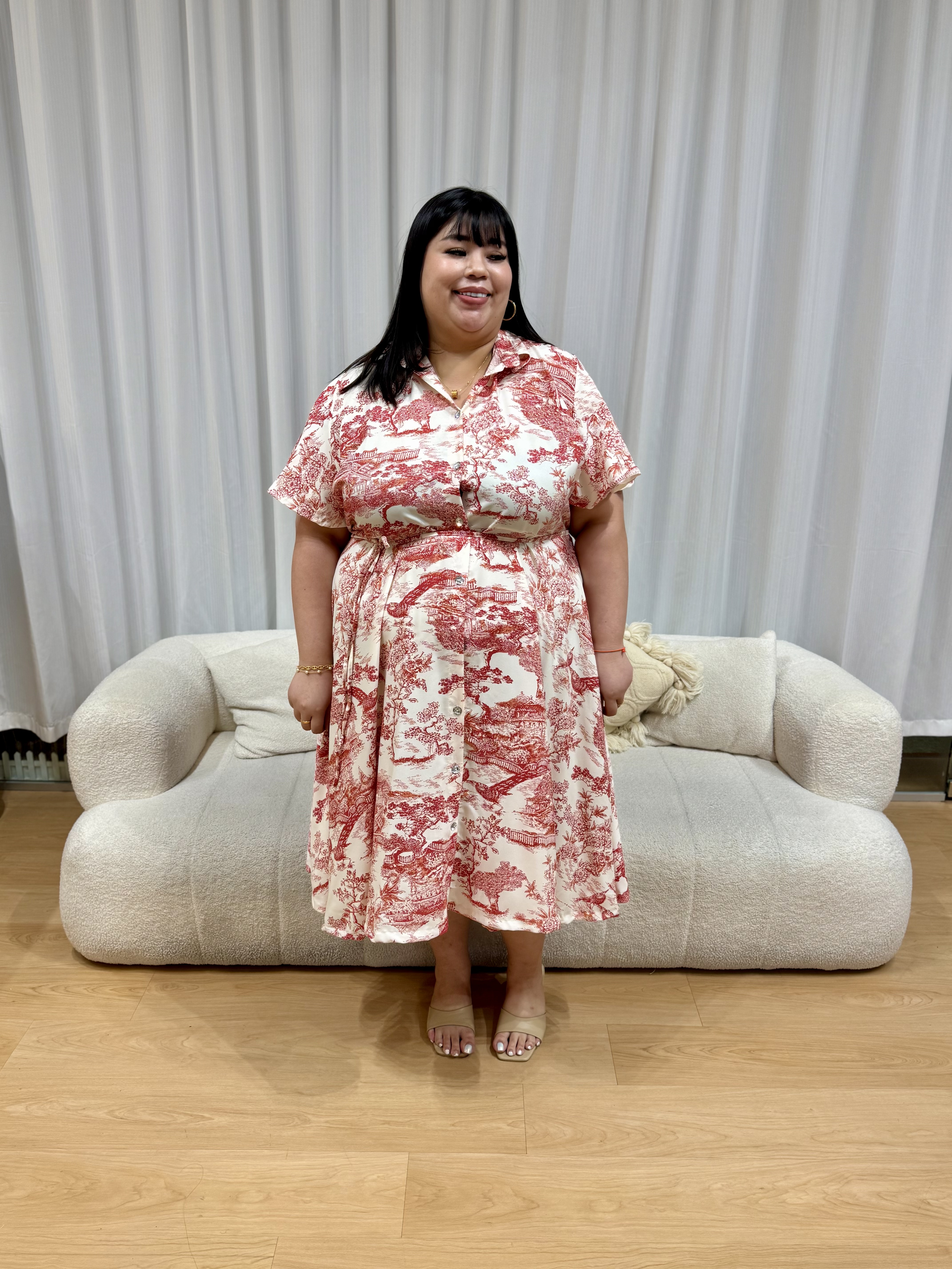 Love+ Aria Ava Crystal Button Dress | Plus Size Dress