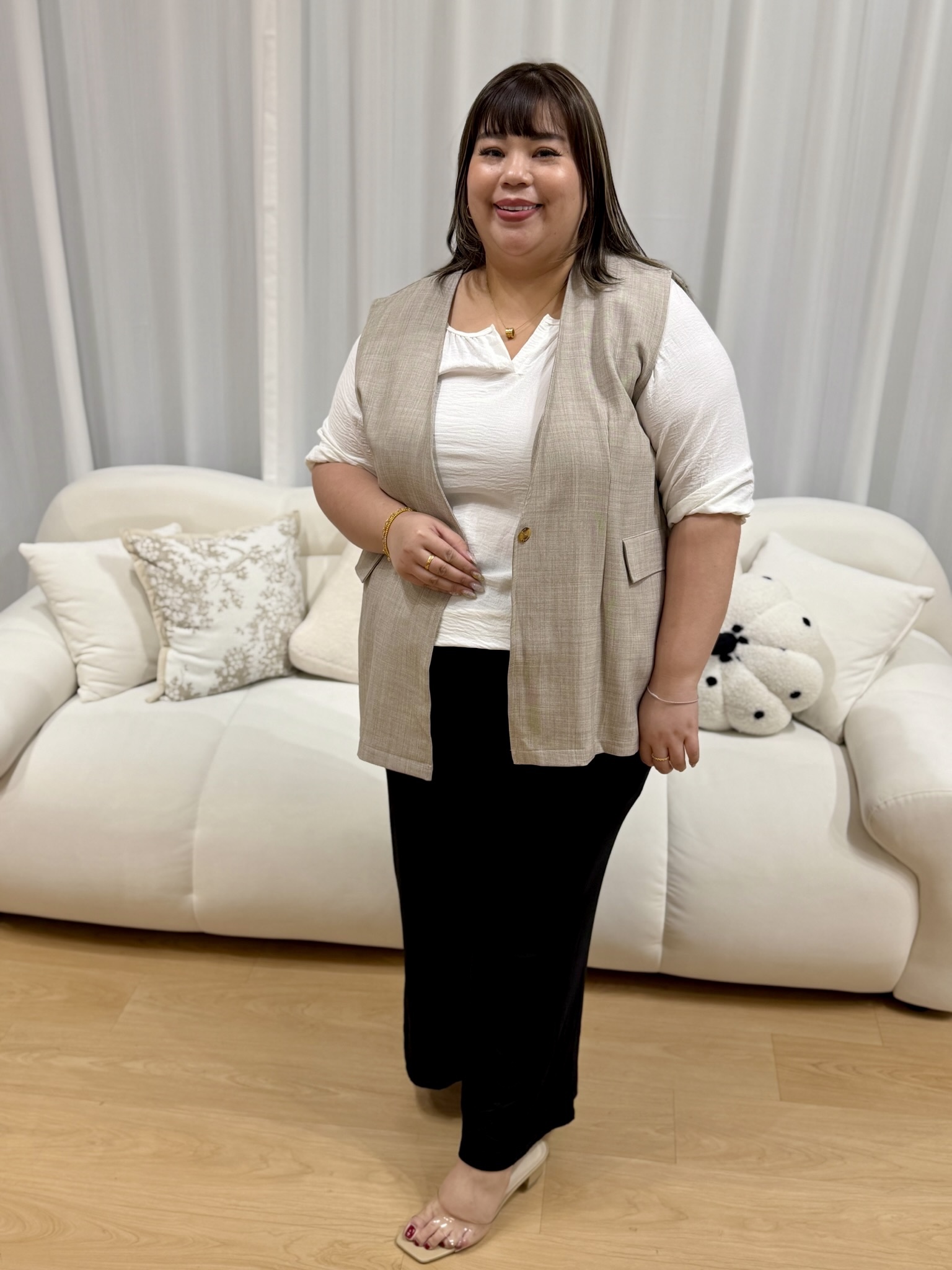 Titania Texture Vest | Plus Size Vest