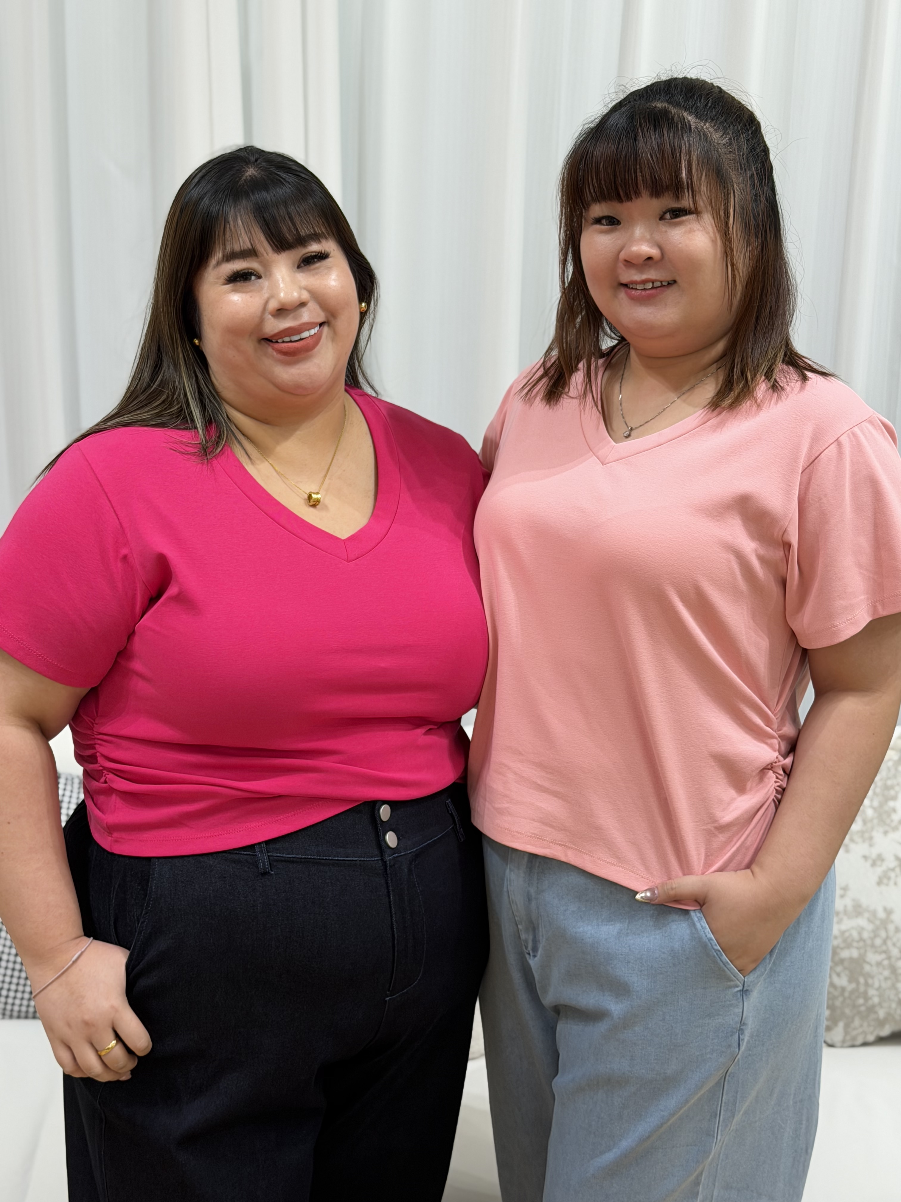Everyday V Neck Ruching Top | Plus Size Top