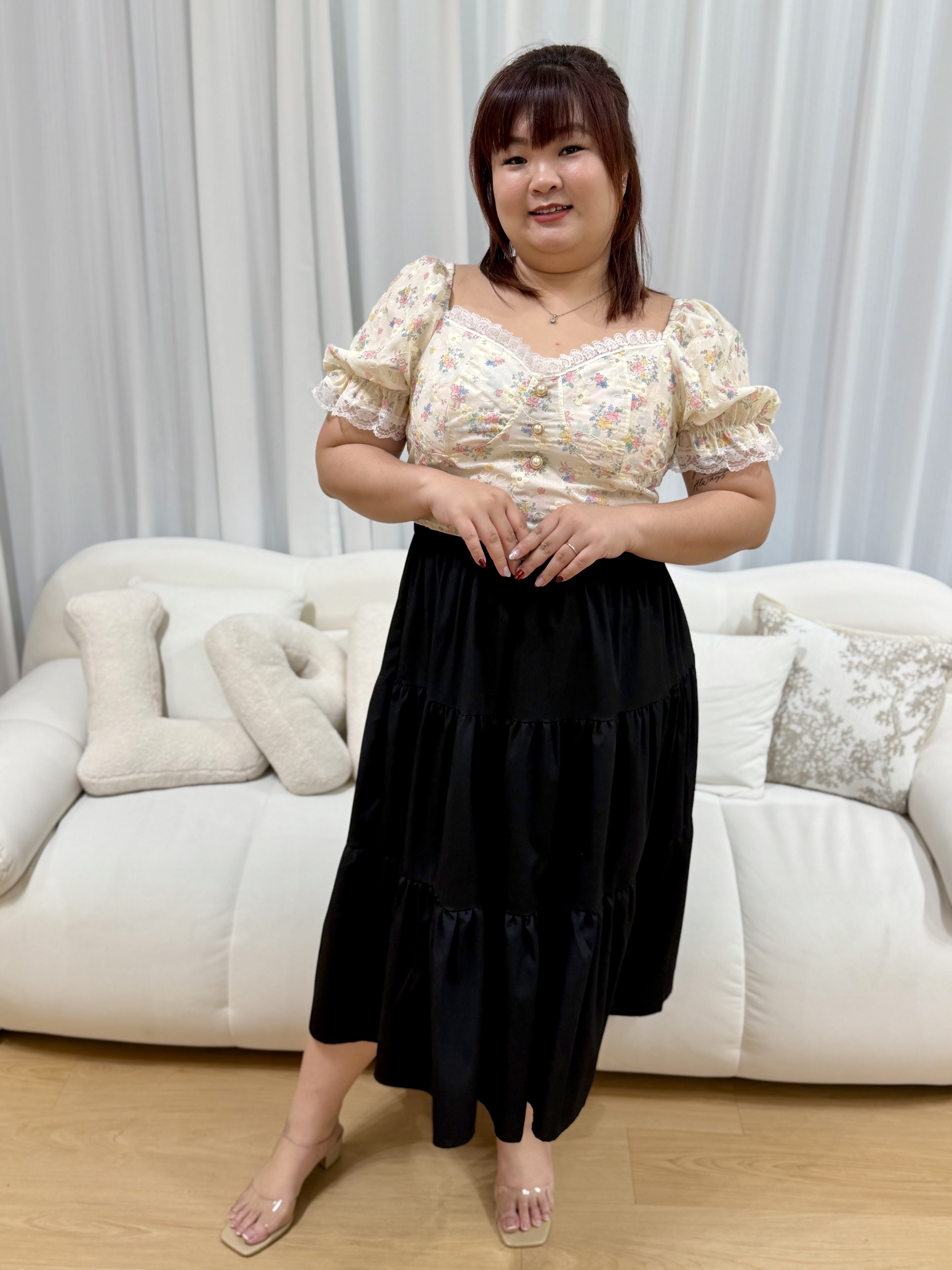 Mery Marci Crop Embroi Top | Plus Size Top