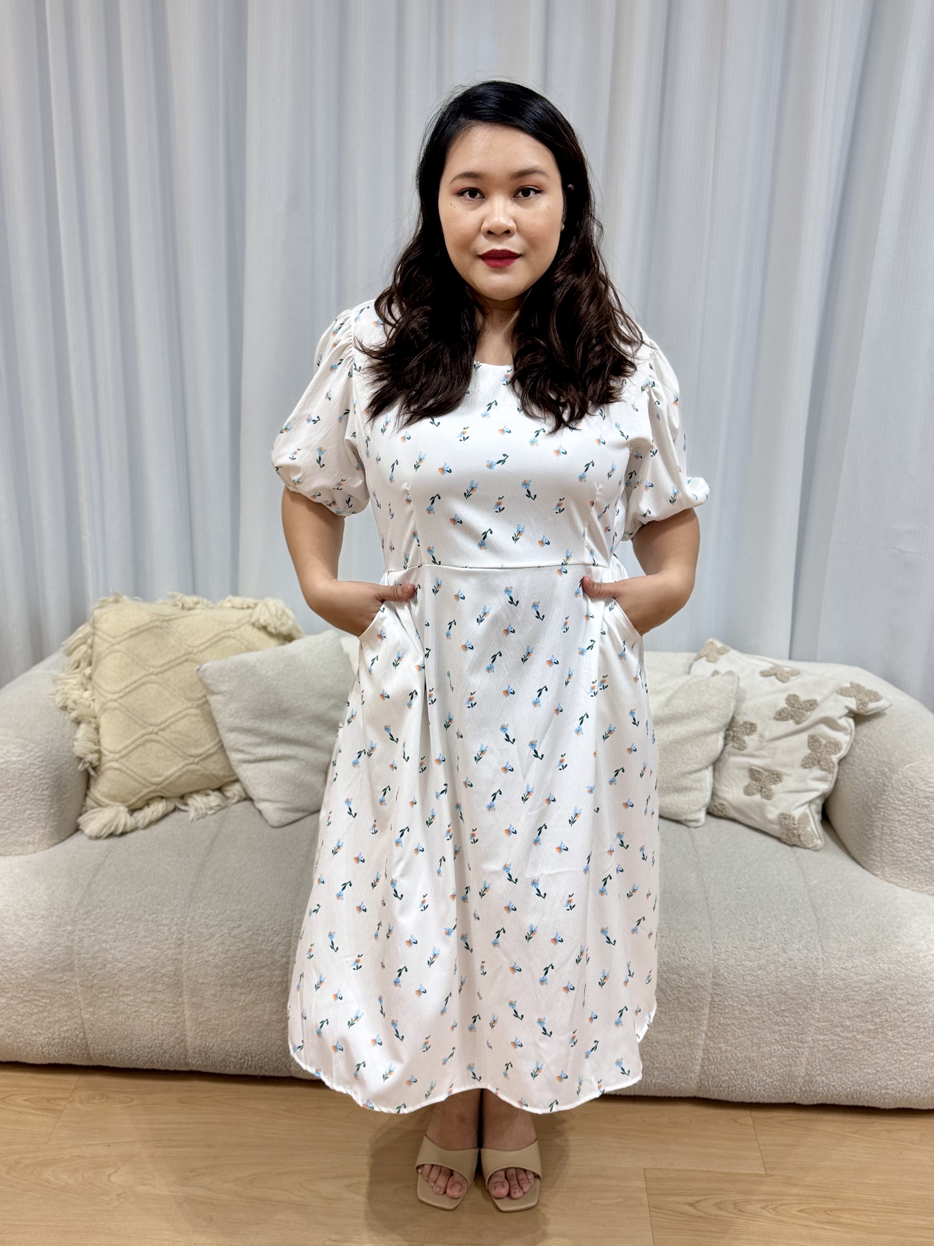 Mae Rono Blue Floral Dress | Plus Size Dress