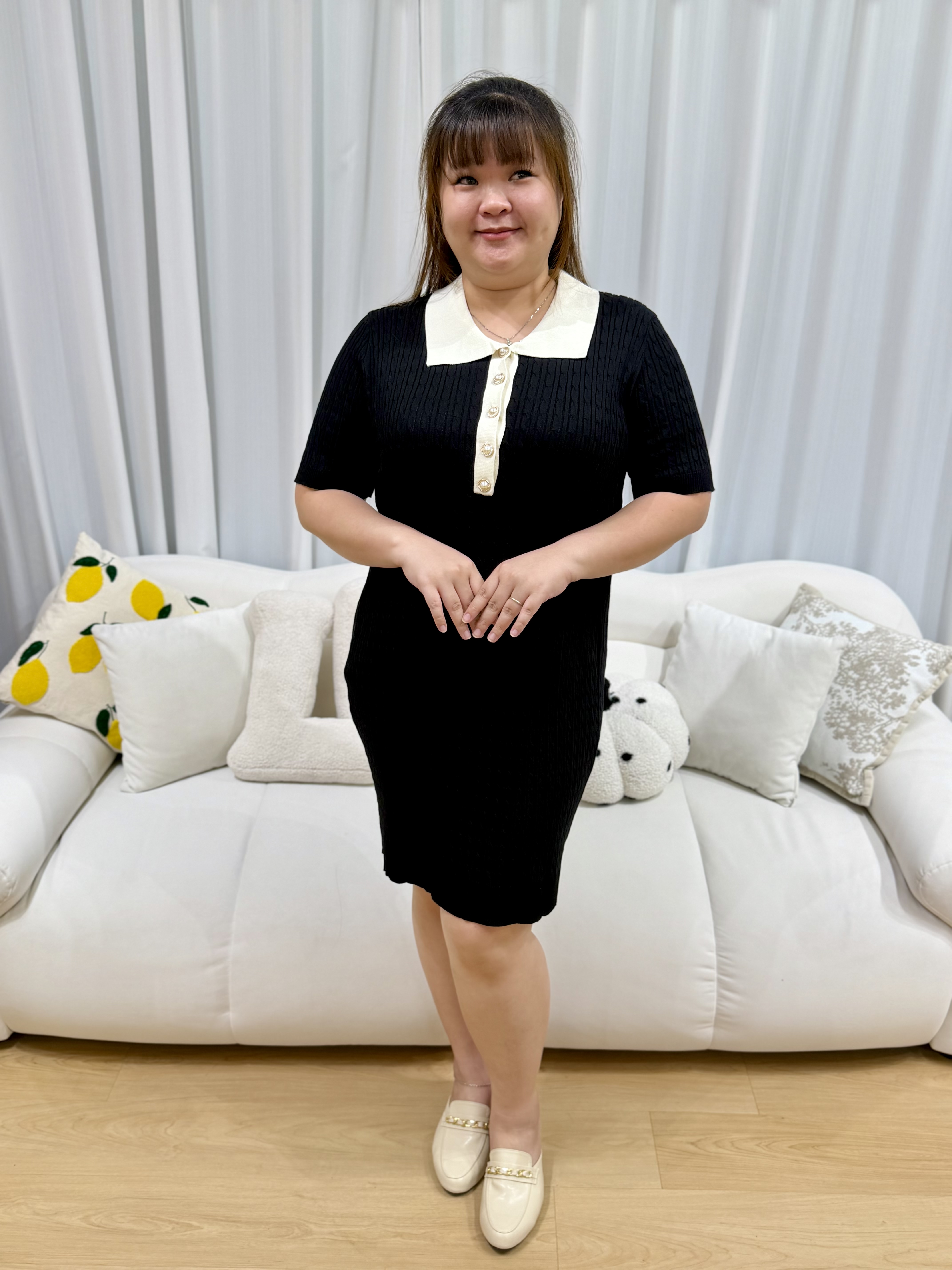 Love+ Penny Soft Knit Button Dress | Plus Size Dress