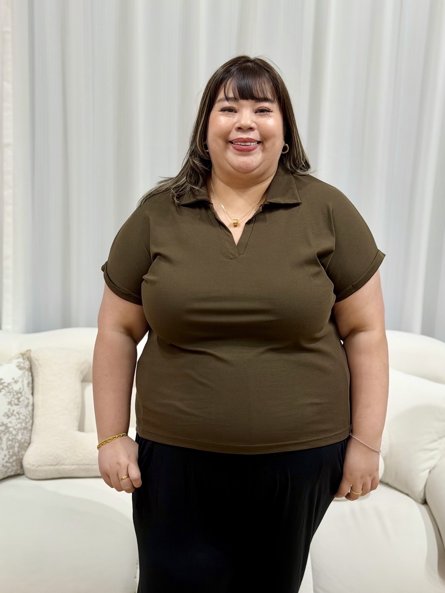 Rina Collar Top | Plus Size Top