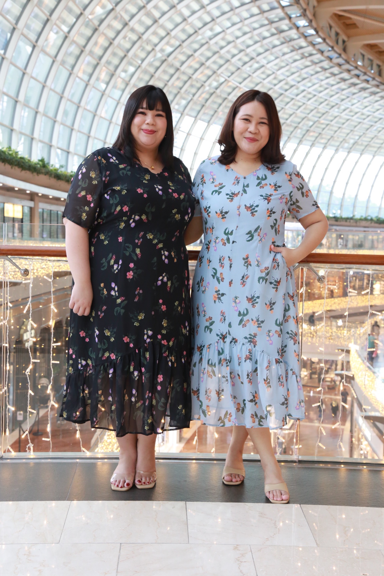 Love+ Alynna Chiffon Light Blue Floral Dress | Plus Size Dress