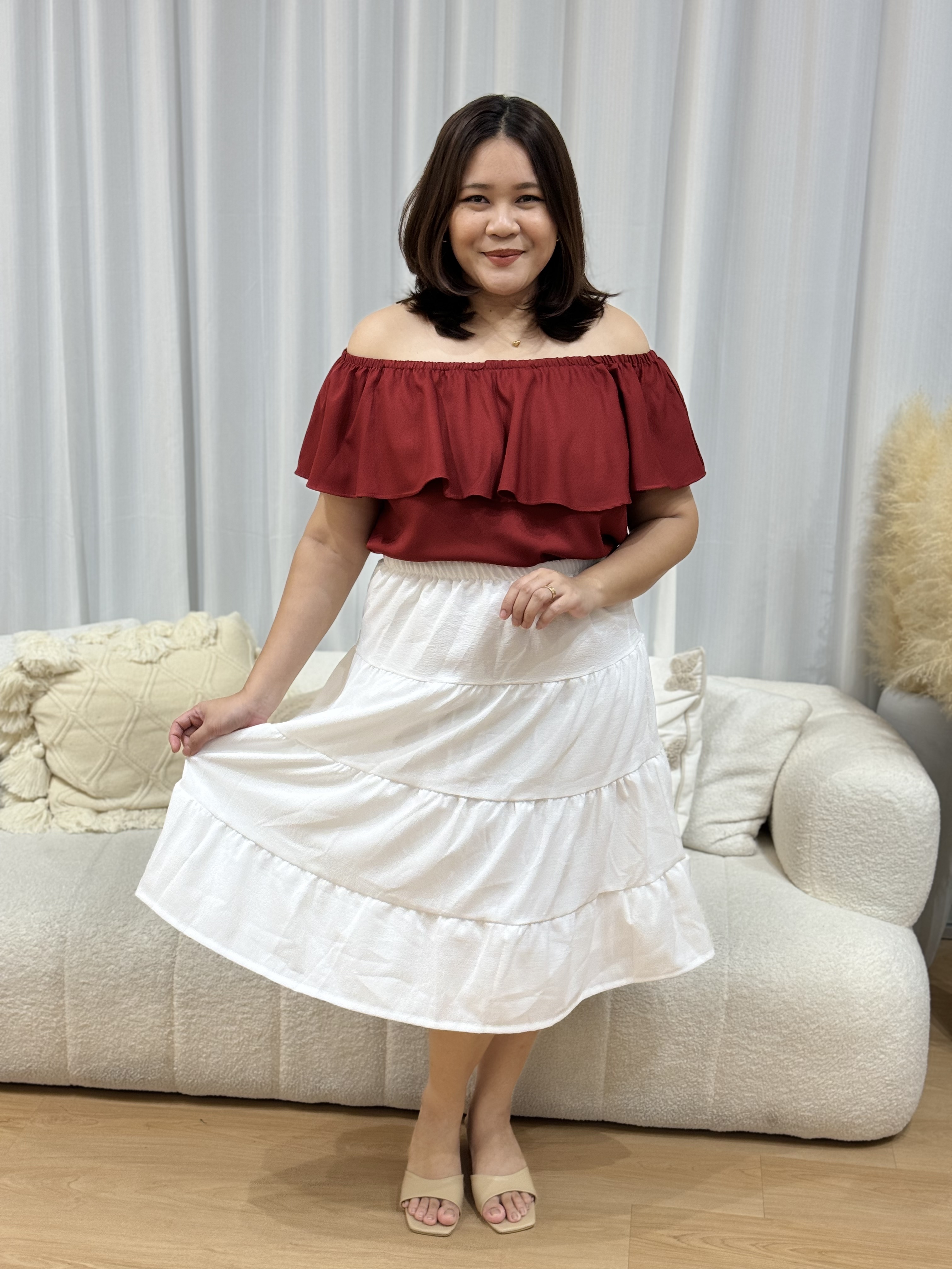 Tulli White Skirt | Plus Size Skirt 