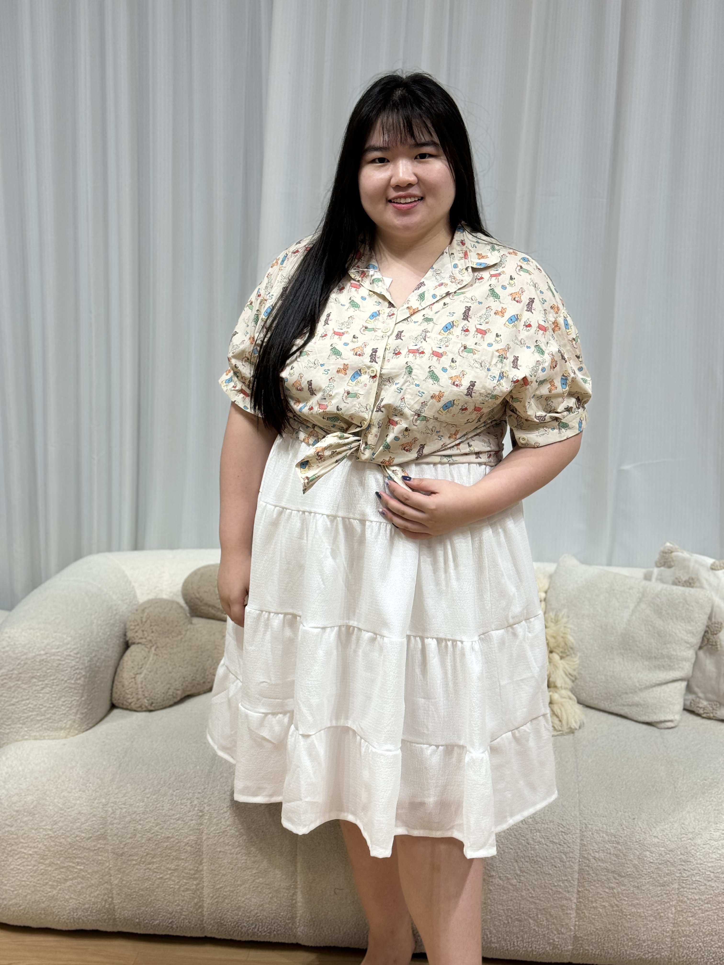 Mosh Cute Pups Top | Plus Size Top