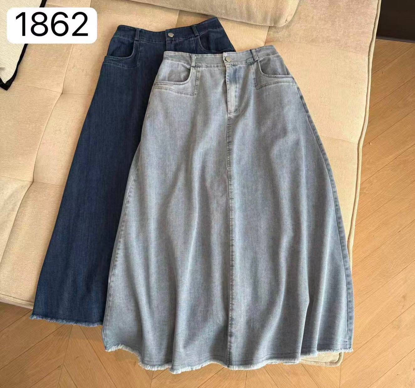 Love+ Freya Fray Ham Denim Skirt #1862 | Plus Size Skirt