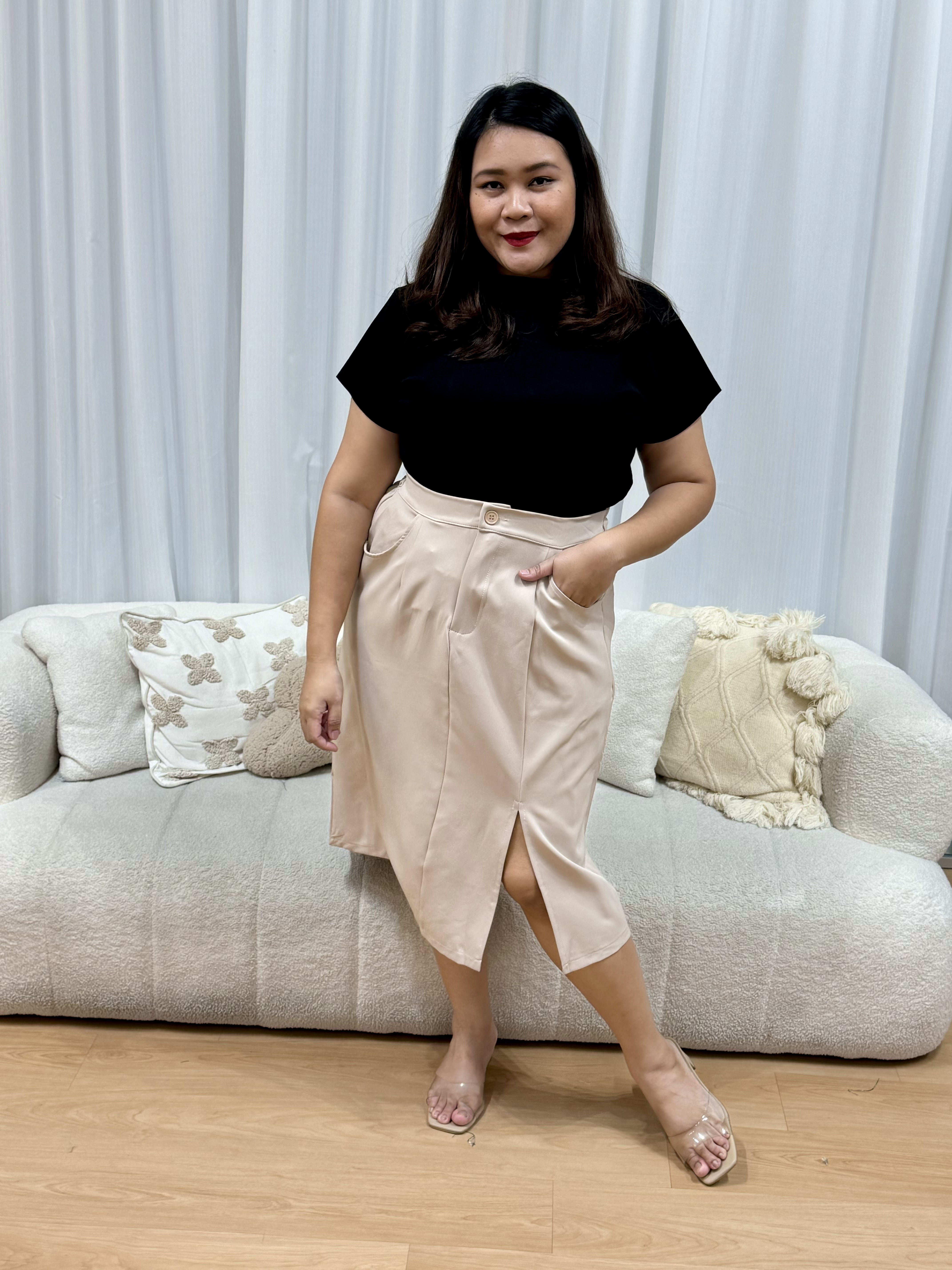 Remi Premium Slit Skirt |Plus Size Skirt