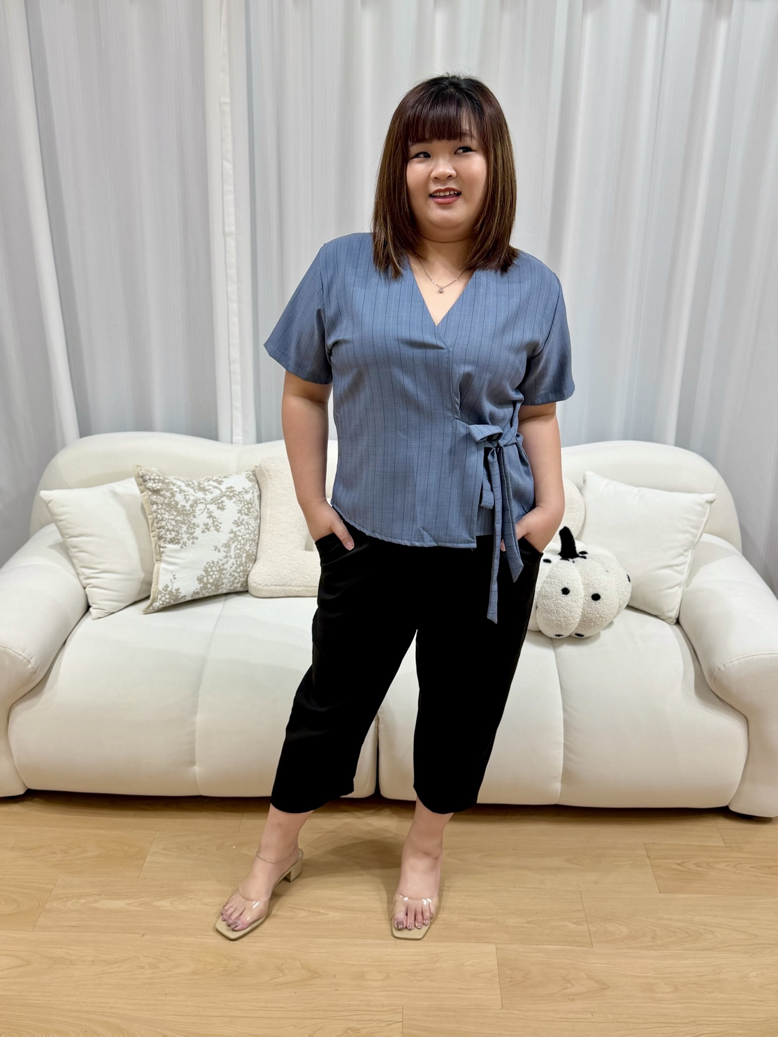 Konichiwa Strip Kimono Top | Plus Size Top