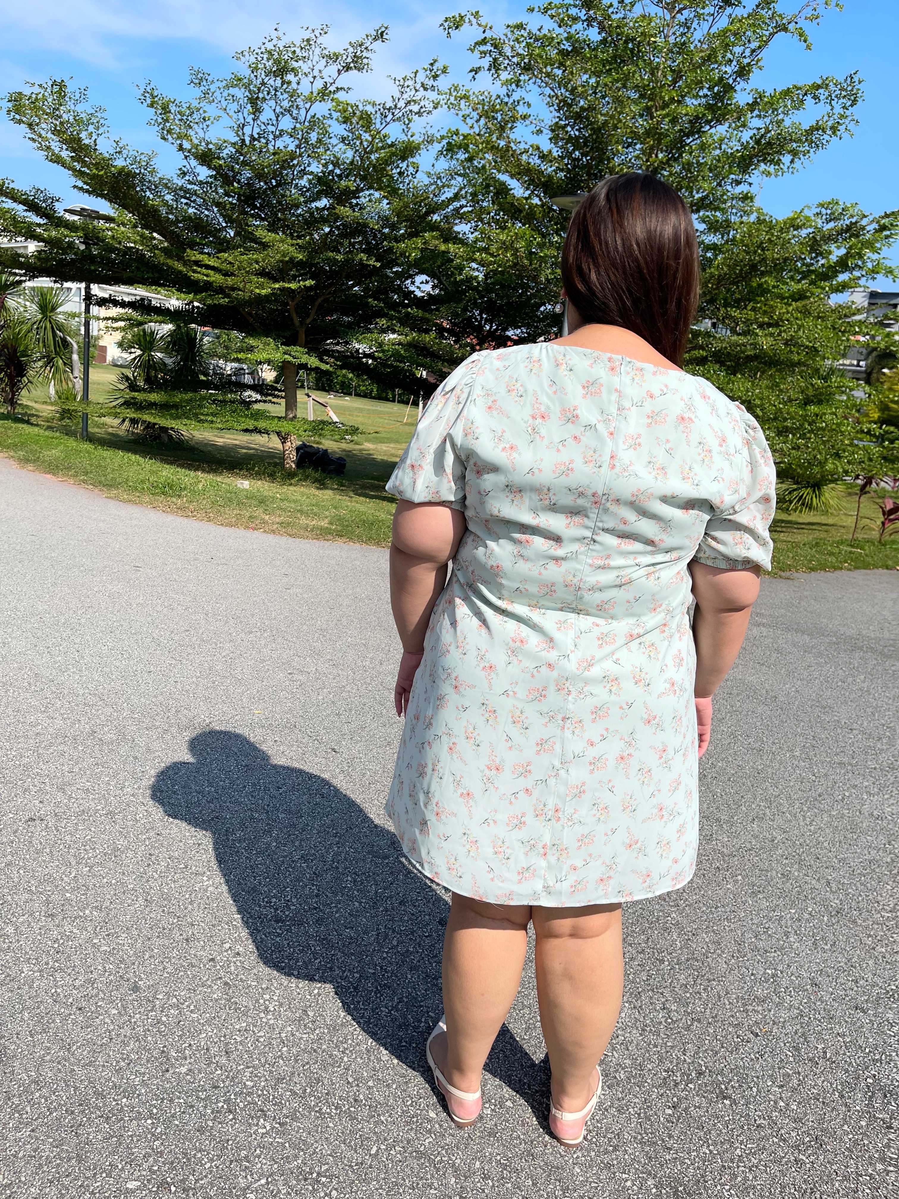 Love+ Ayla Mint Floral Dress | Plus Size Dress Singapore