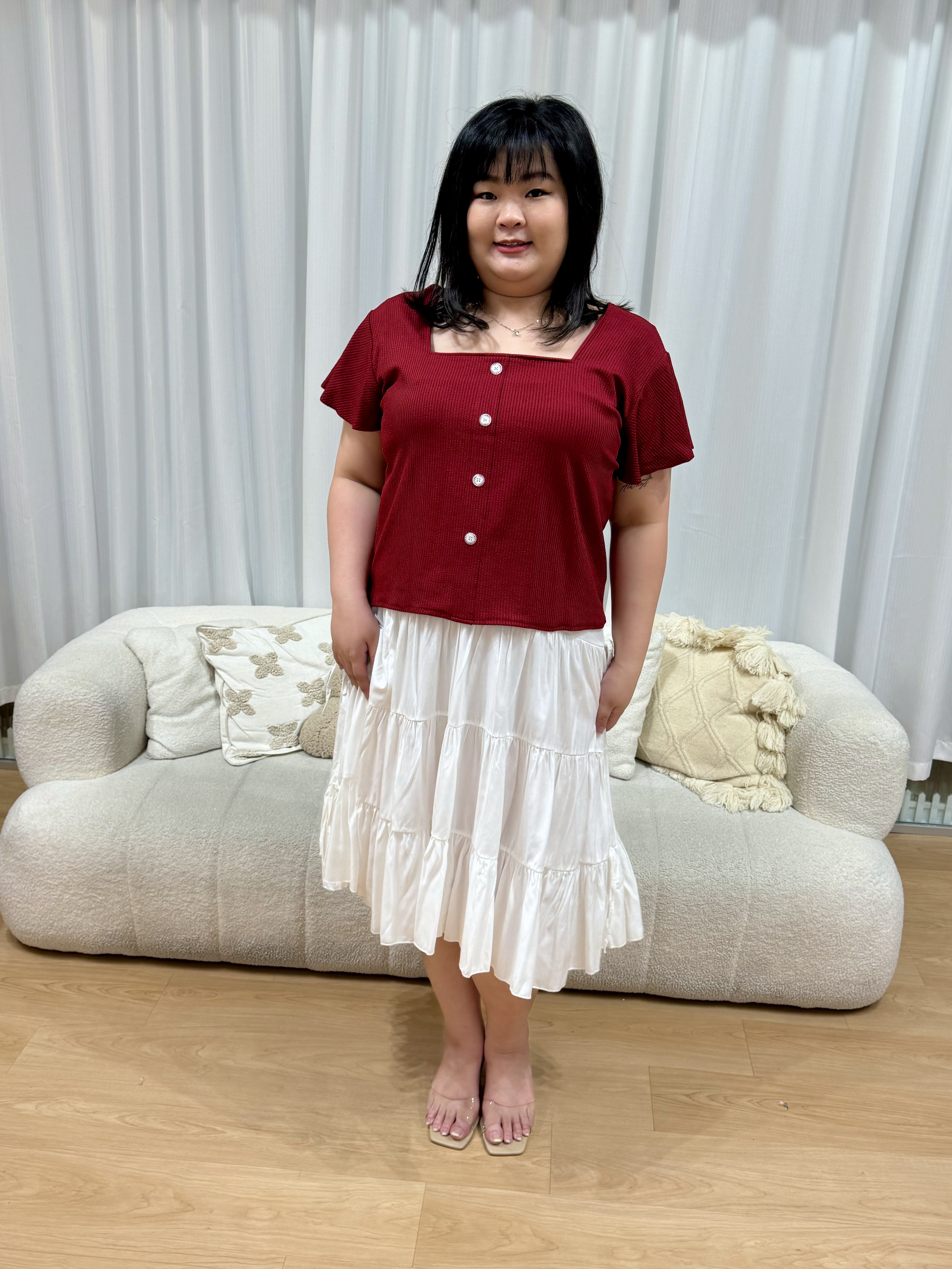Rayon Ribbon Tulli Skirt | Plus Size Skirt